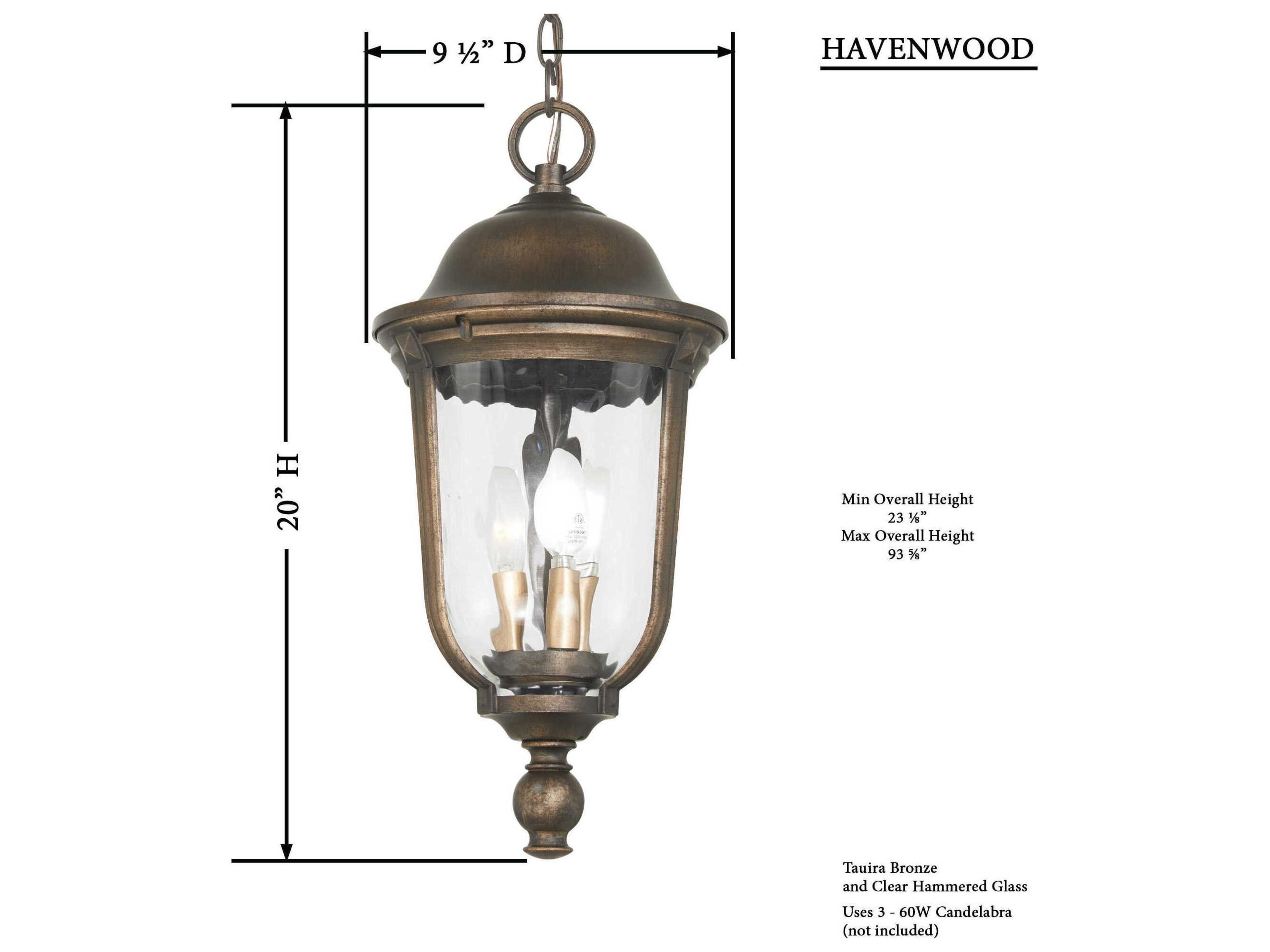 Minka Lavery Havenwood 3 - Light Outdoor Hanging Light