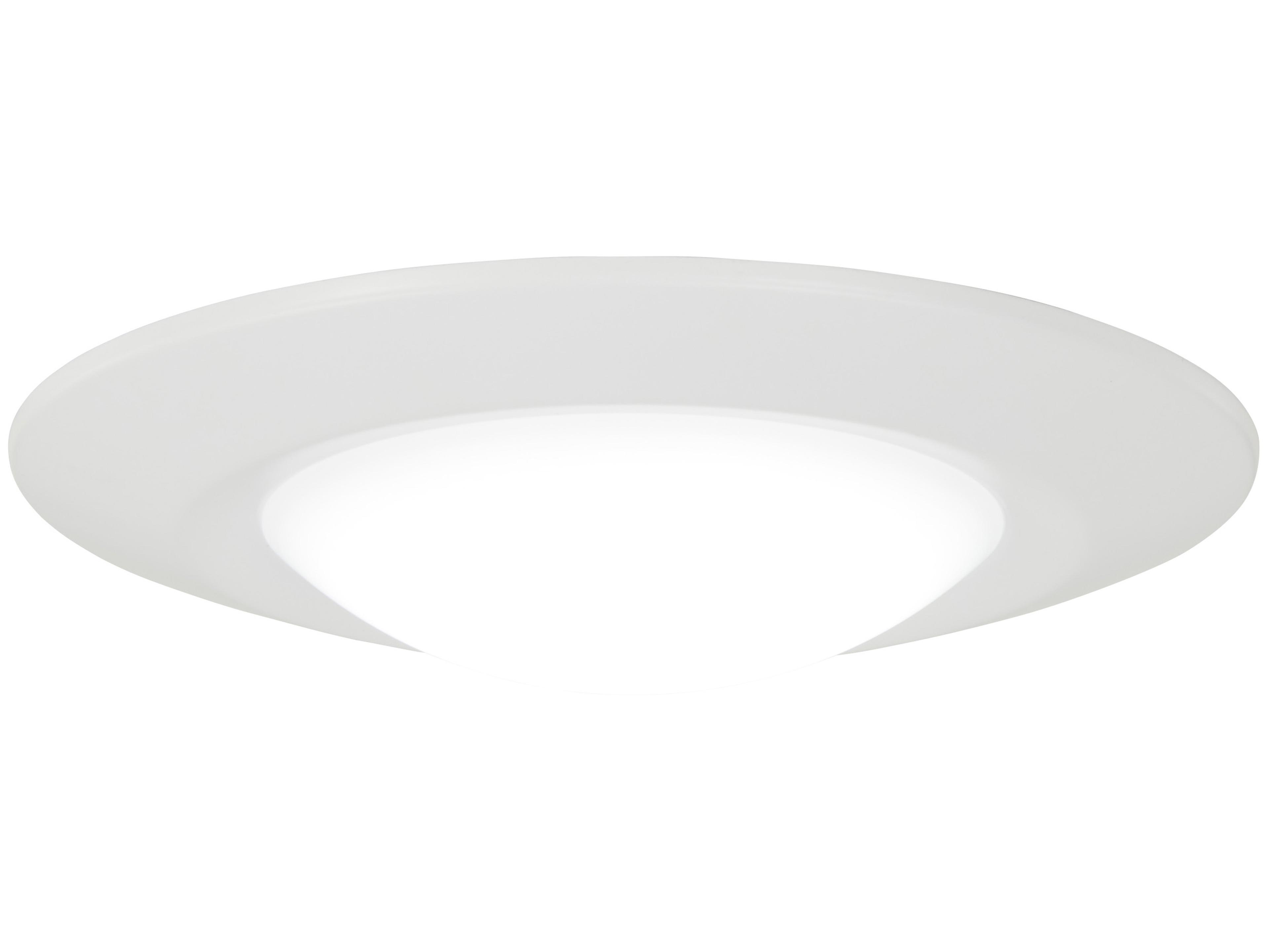 1-Light White LED Bowl Flush Mount