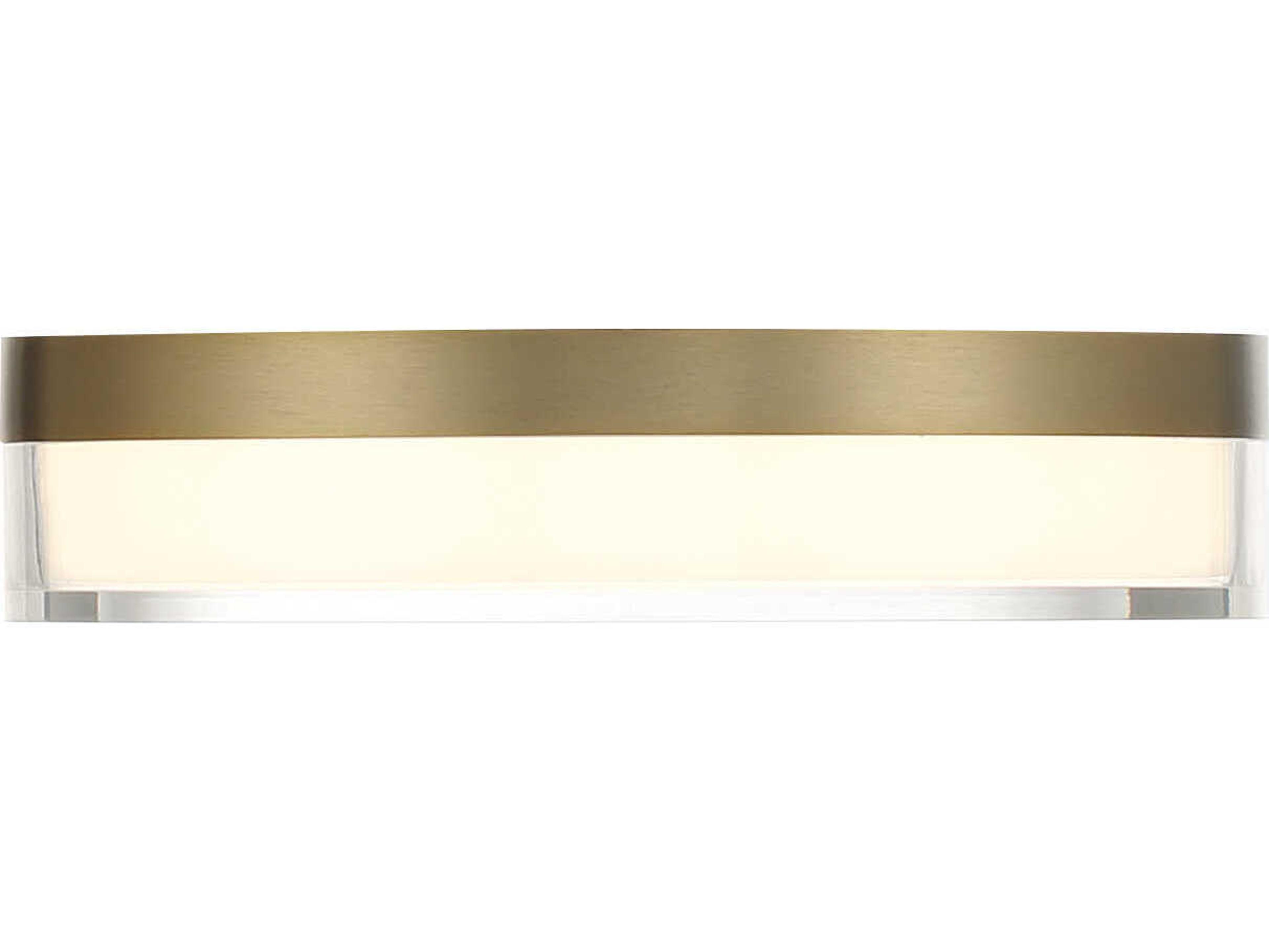 Minka Lavery Vantage 1-Light Ashen Brass Round Flush Mount