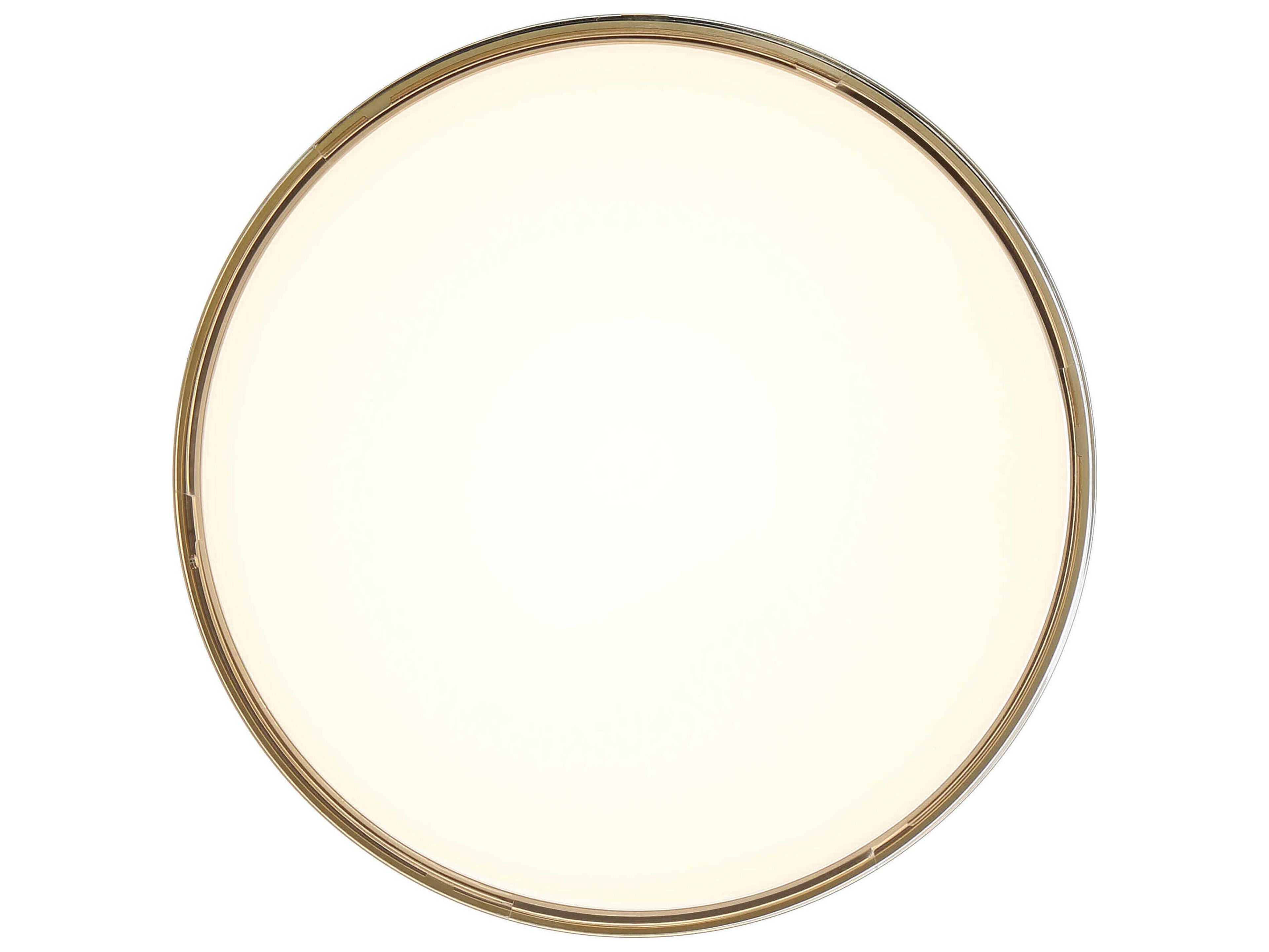 Minka Lavery Vantage 1-Light Ashen Brass Round Flush Mount