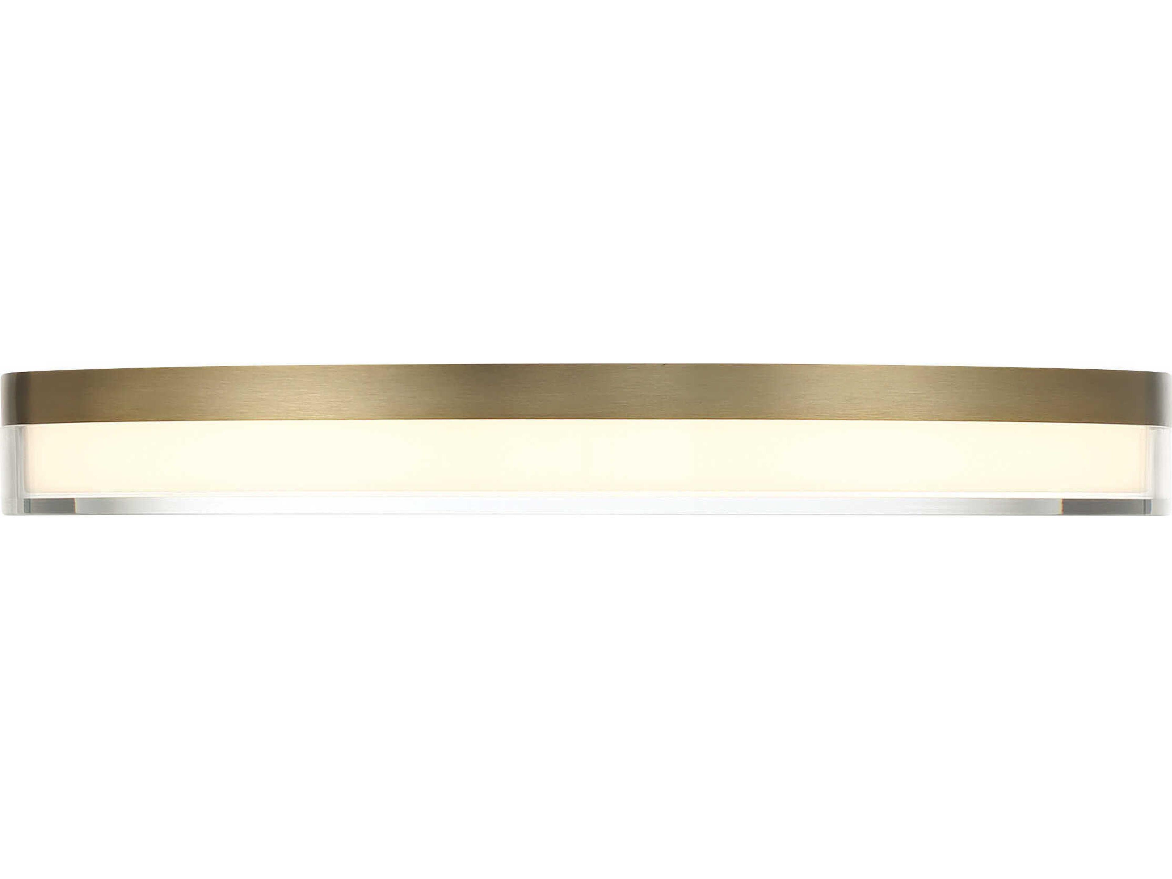 Minka Lavery Vantage 1-Light Ashen Brass Round Flush Mount