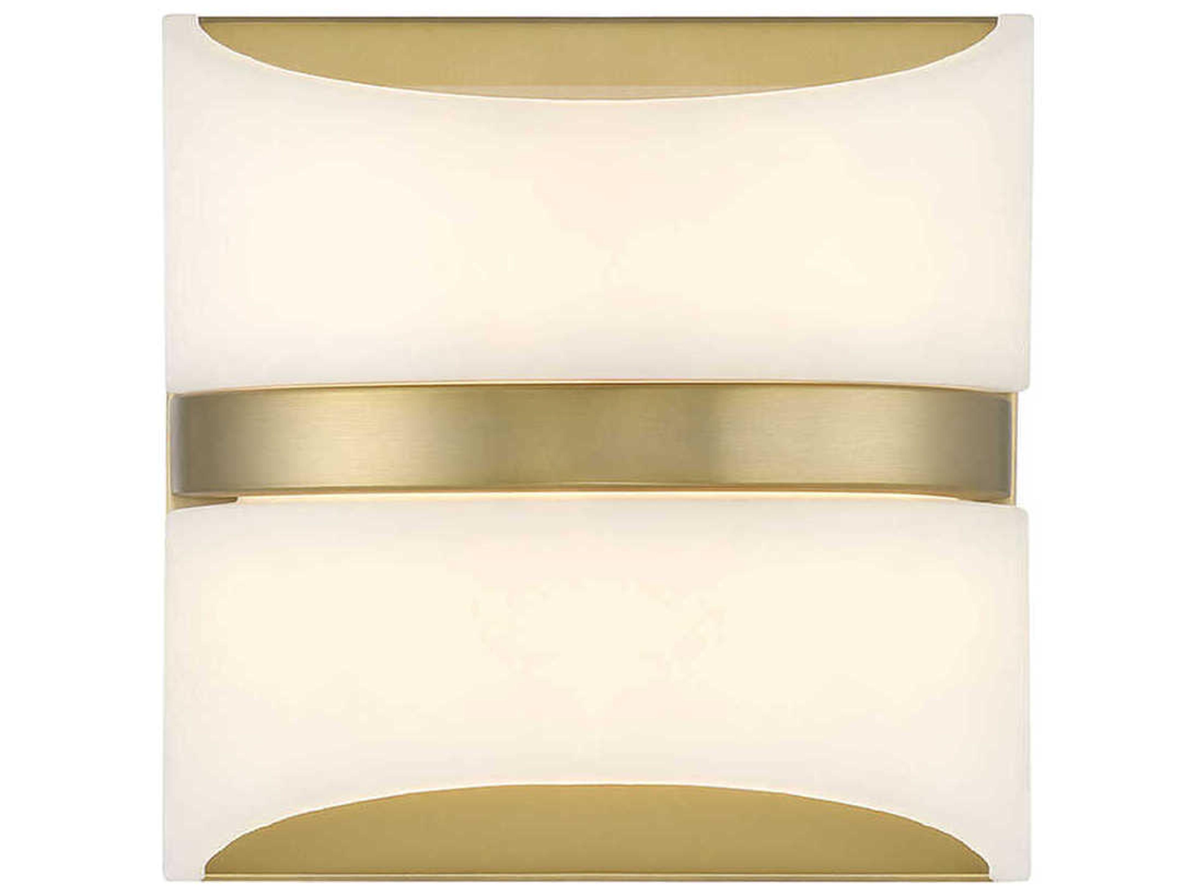 Minka Lavery Velaux 1-Light Soft Brass Glass LED Wall Sconce