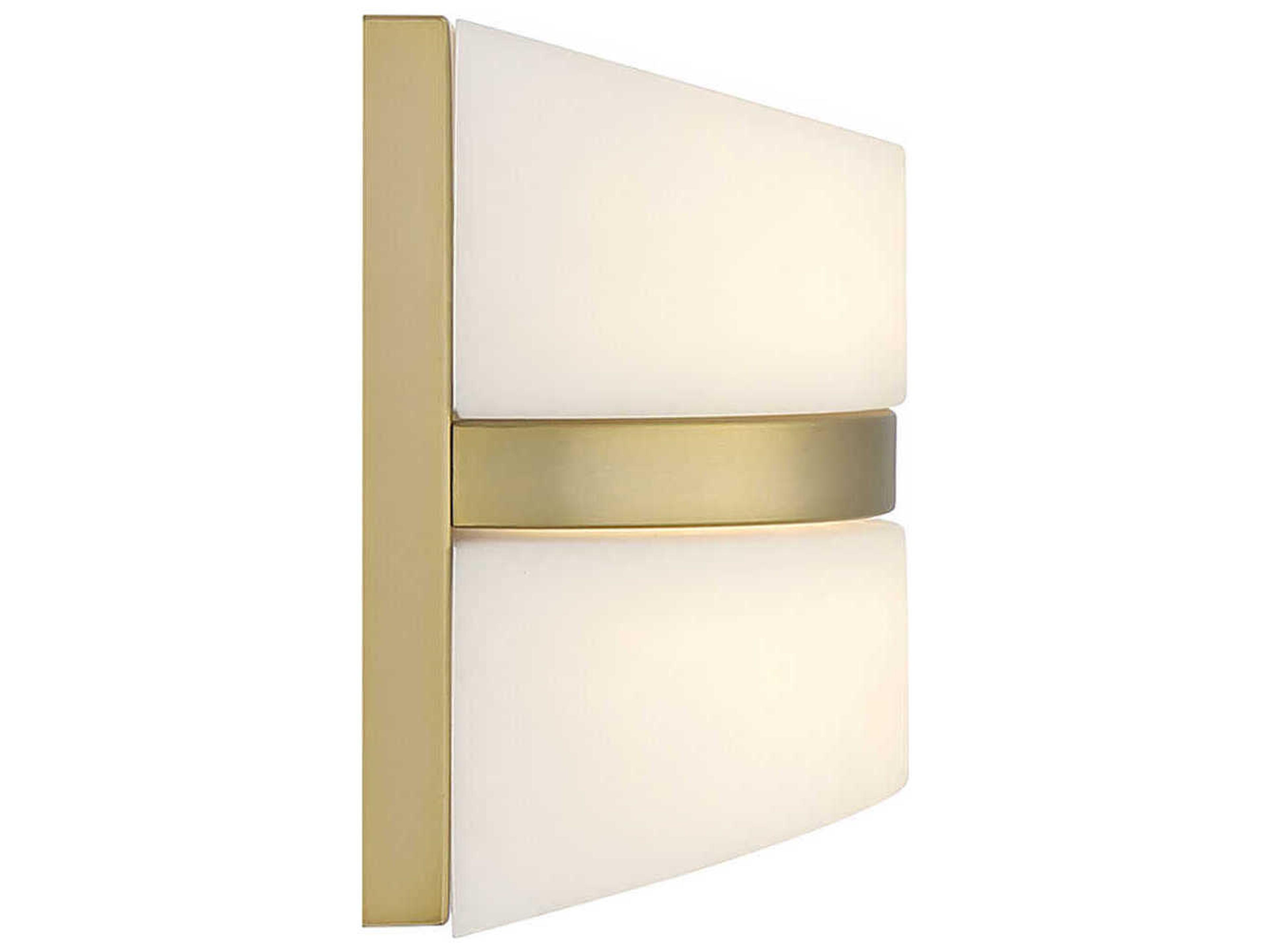 Minka Lavery Velaux 1-Light Soft Brass Glass LED Wall Sconce