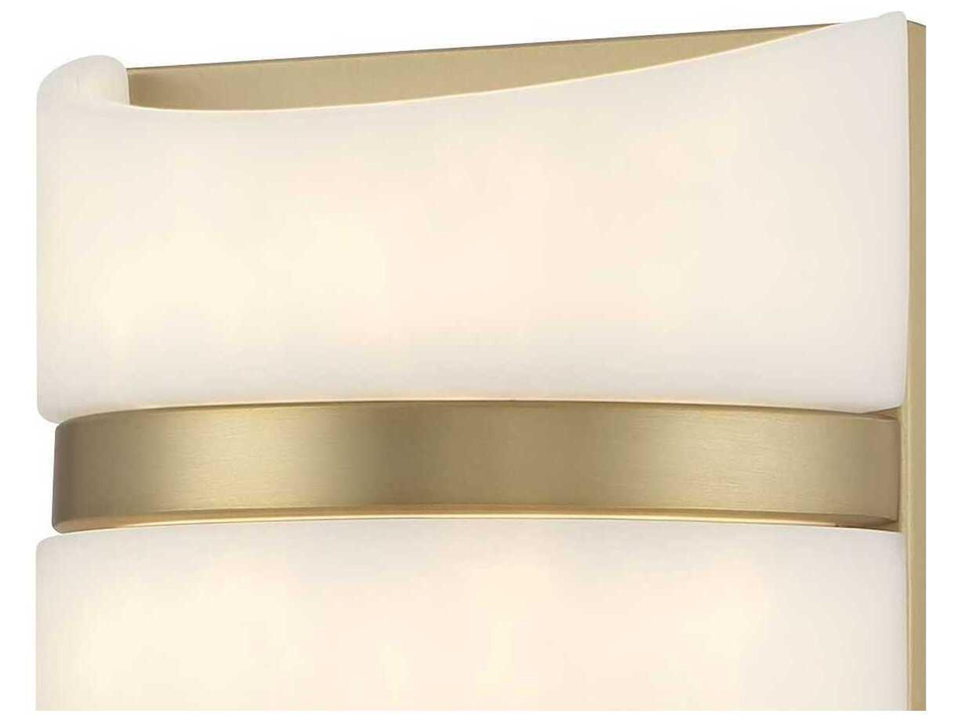 Minka Lavery Velaux 1-Light Soft Brass Glass LED Wall Sconce