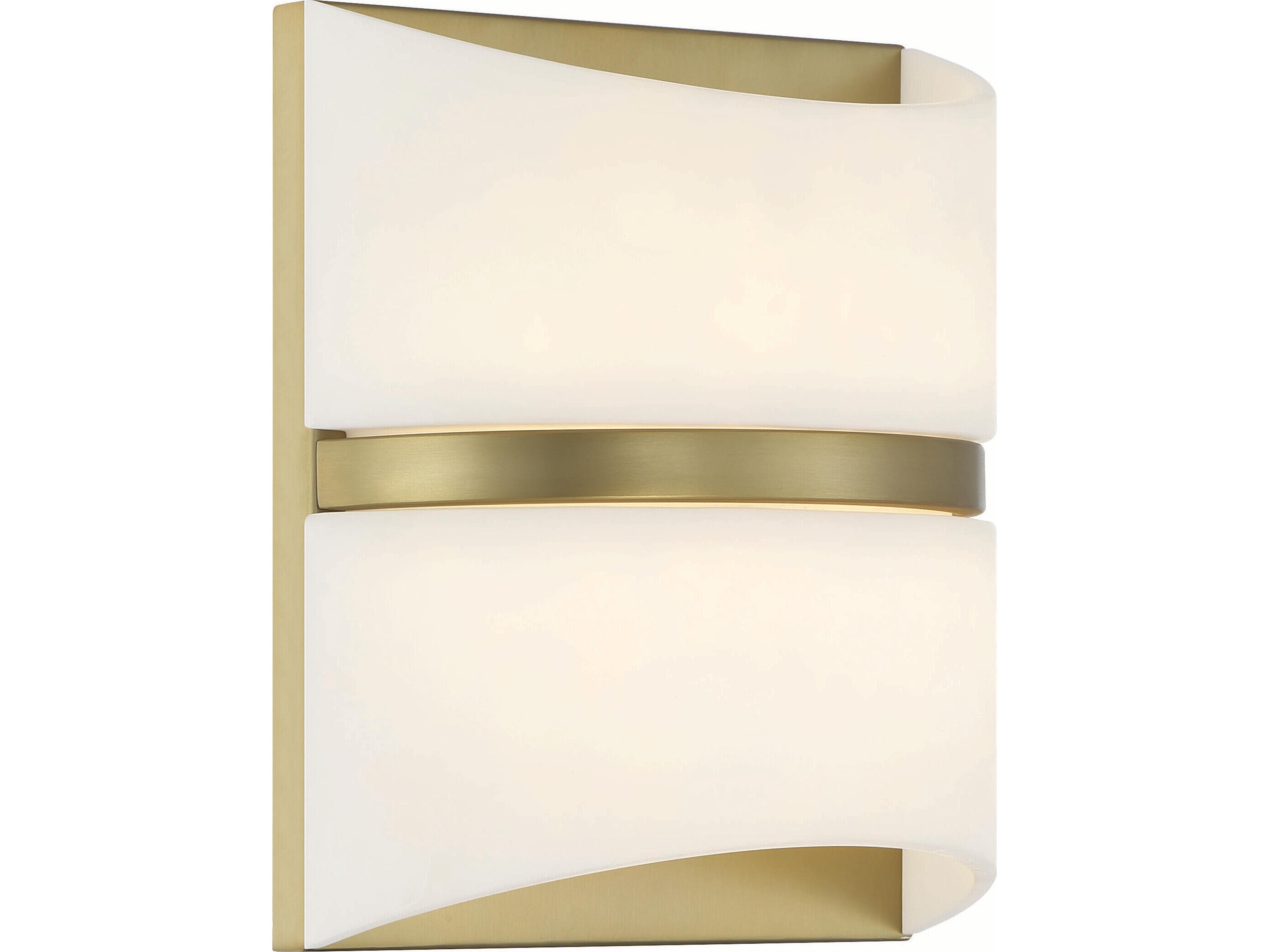 Velaux 1-Light Soft Brass Glass LED Wall Sconce