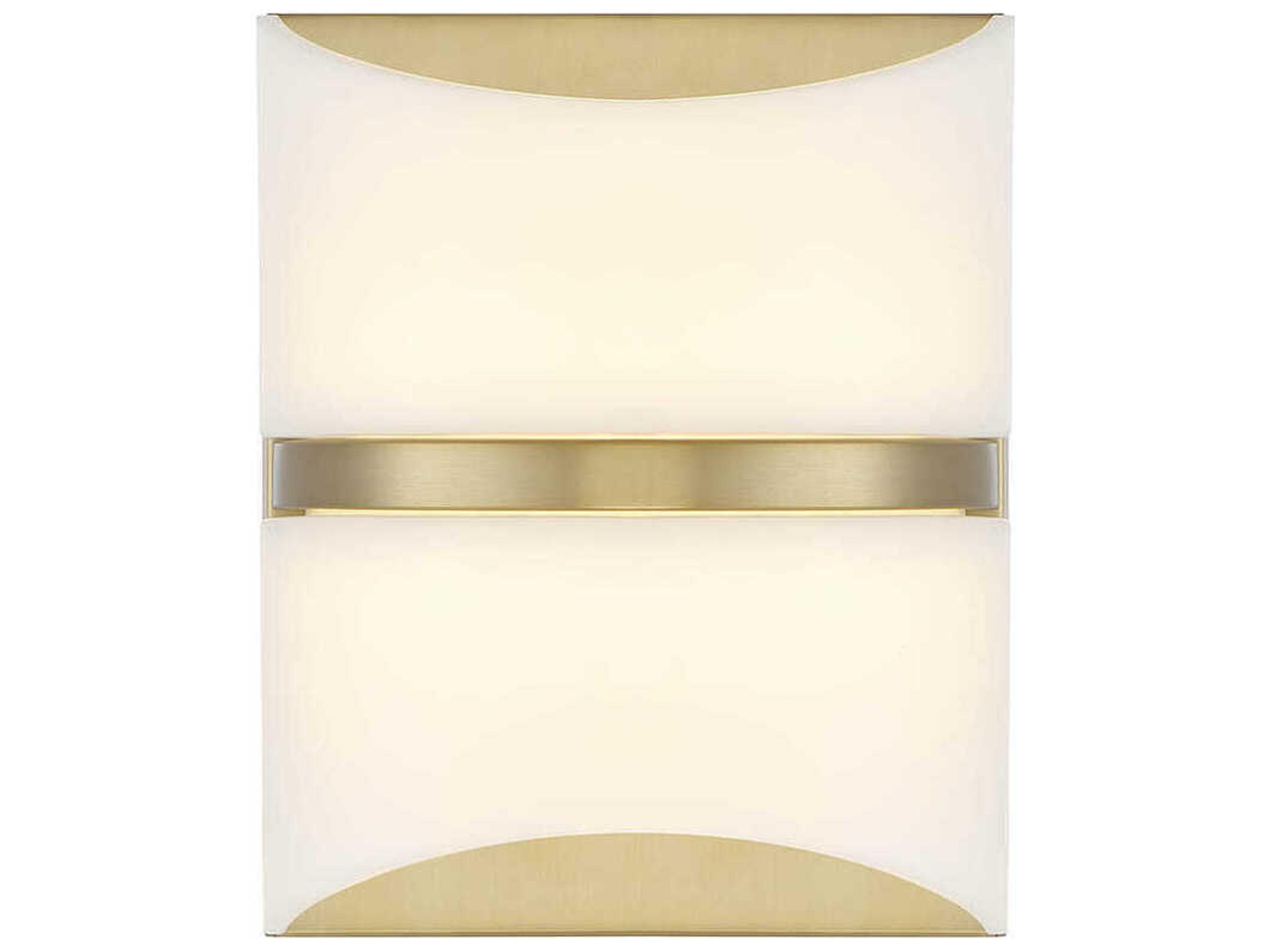 Minka Lavery Velaux 1-Light Soft Brass Glass LED Wall Sconce