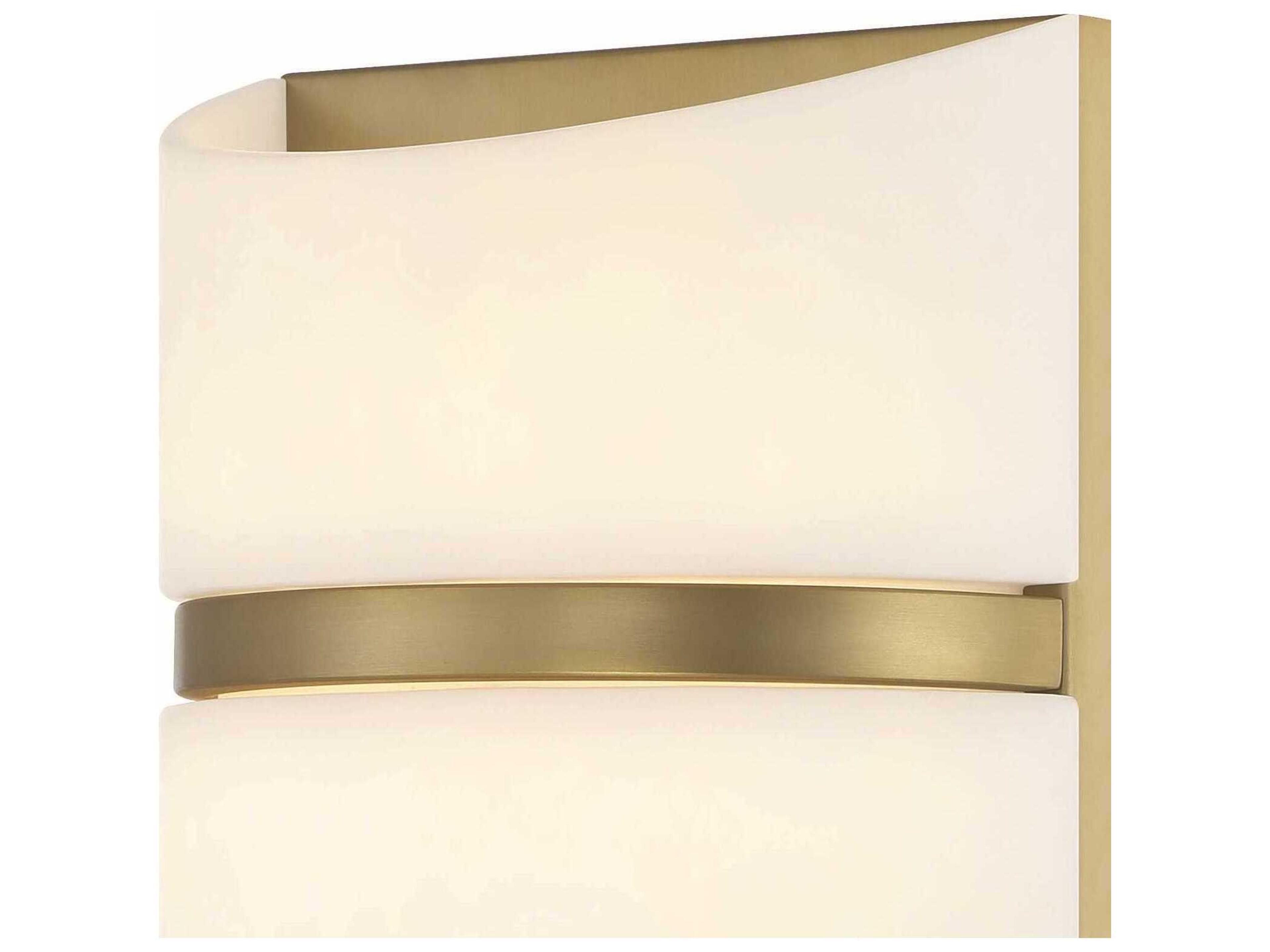 Minka Lavery Velaux 1-Light Soft Brass Glass LED Wall Sconce