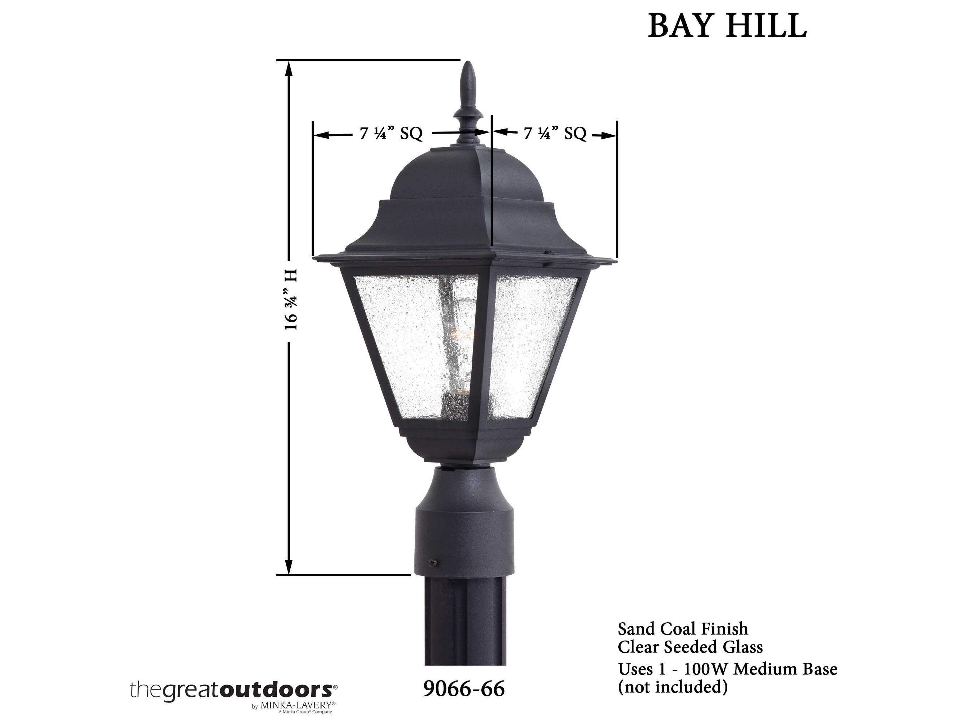 Minka Lavery Bay Hill 1 - Light Outdoor Post Light