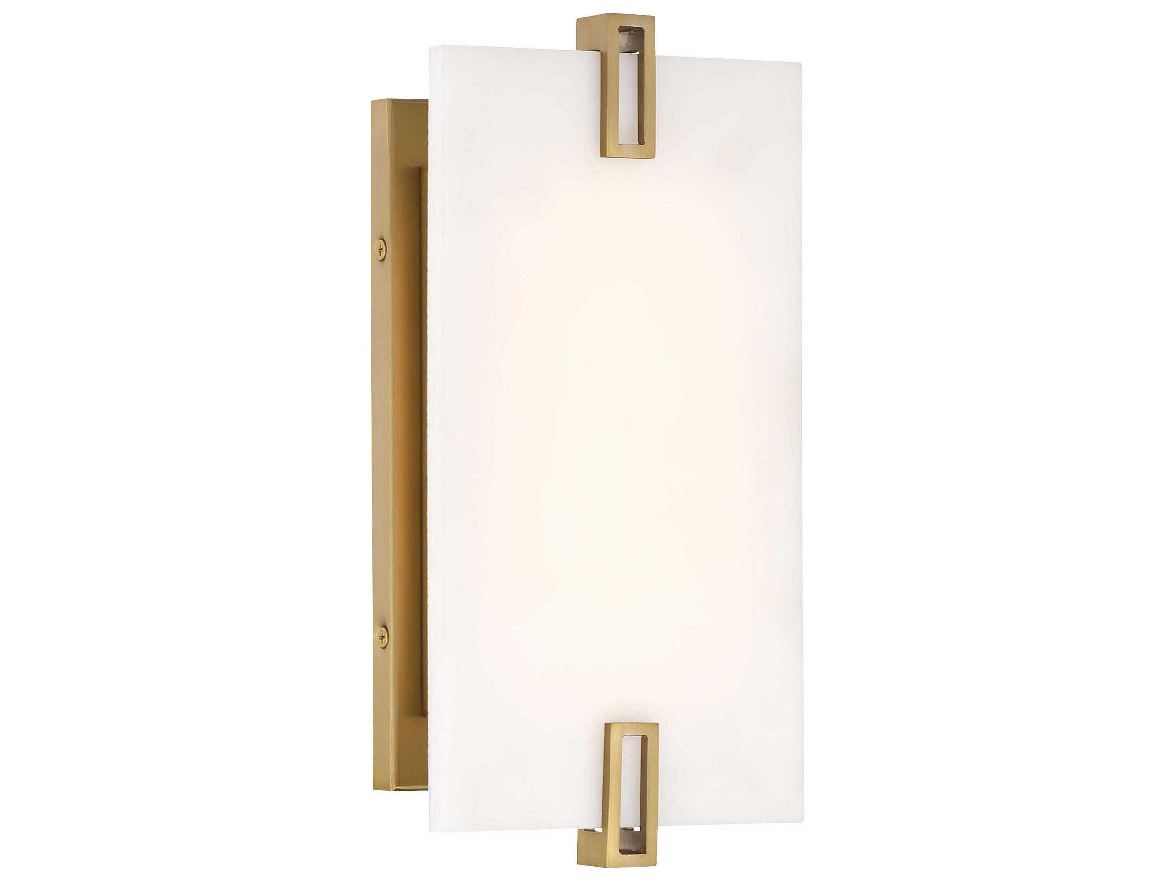 Aizen 1-Light Soft Brass White LED Wall Sconce