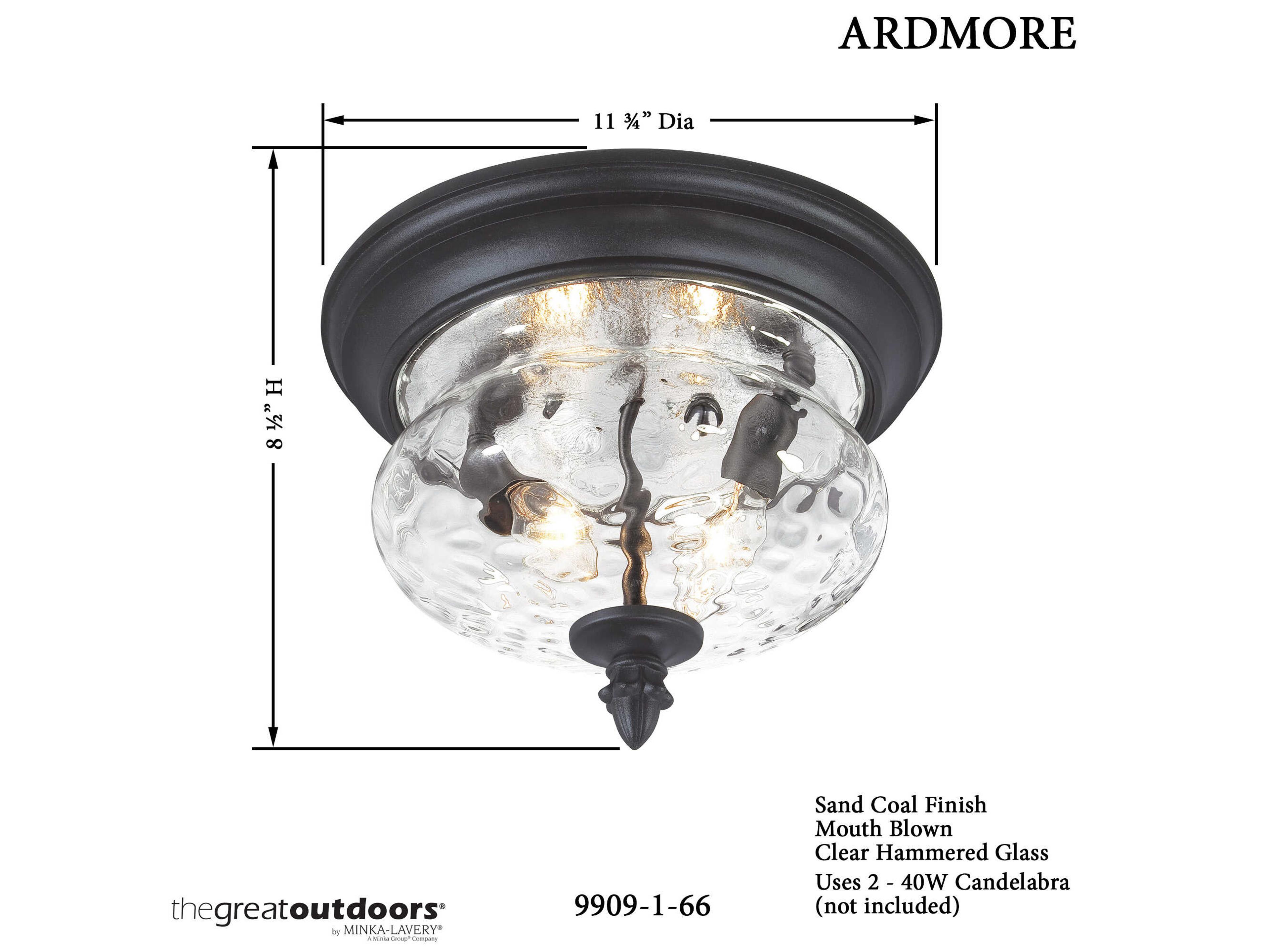Minka Lavery Ardmore Glass Outdoor Ceiling Light