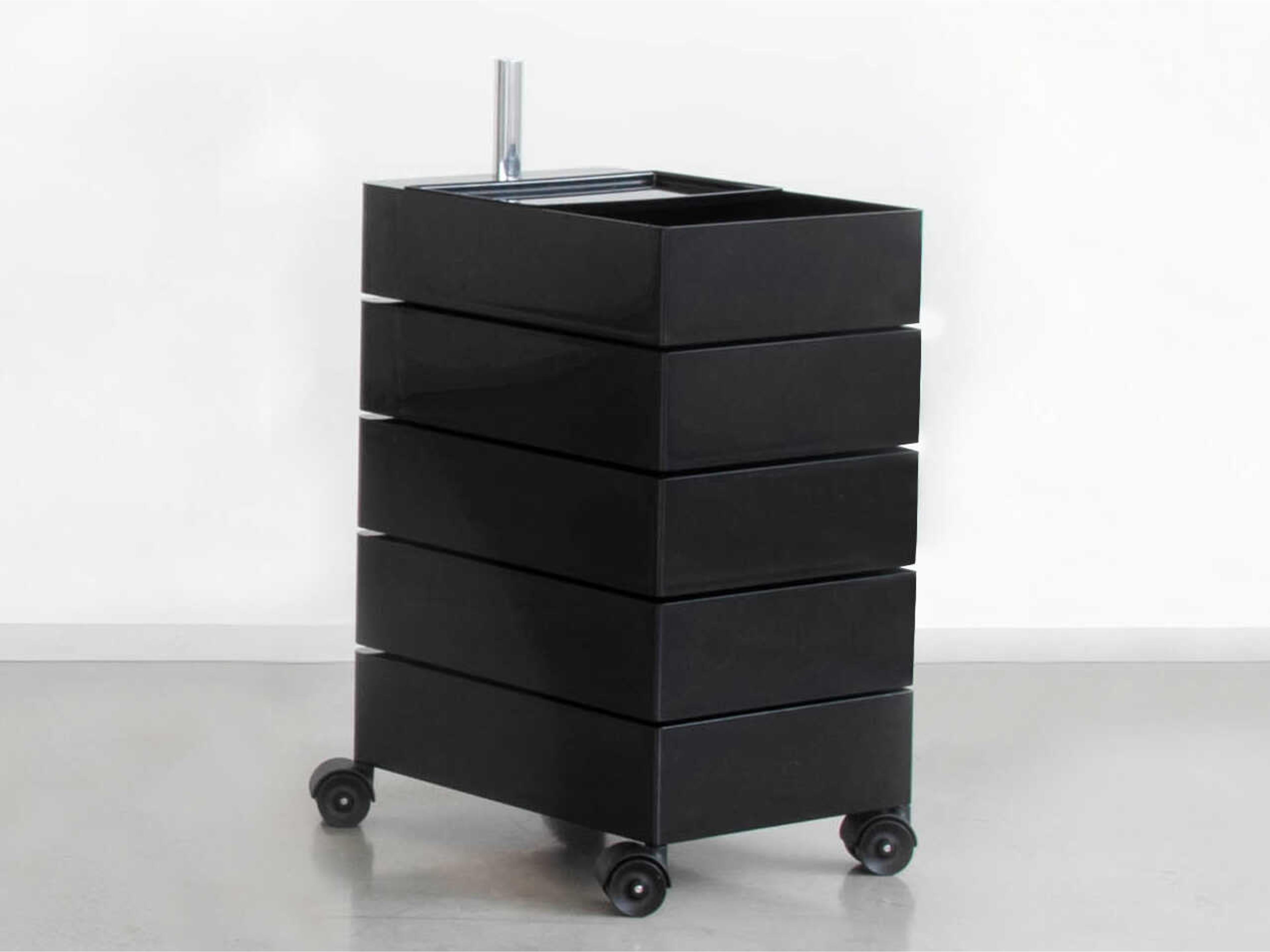 360 Black 5-Drawers Container