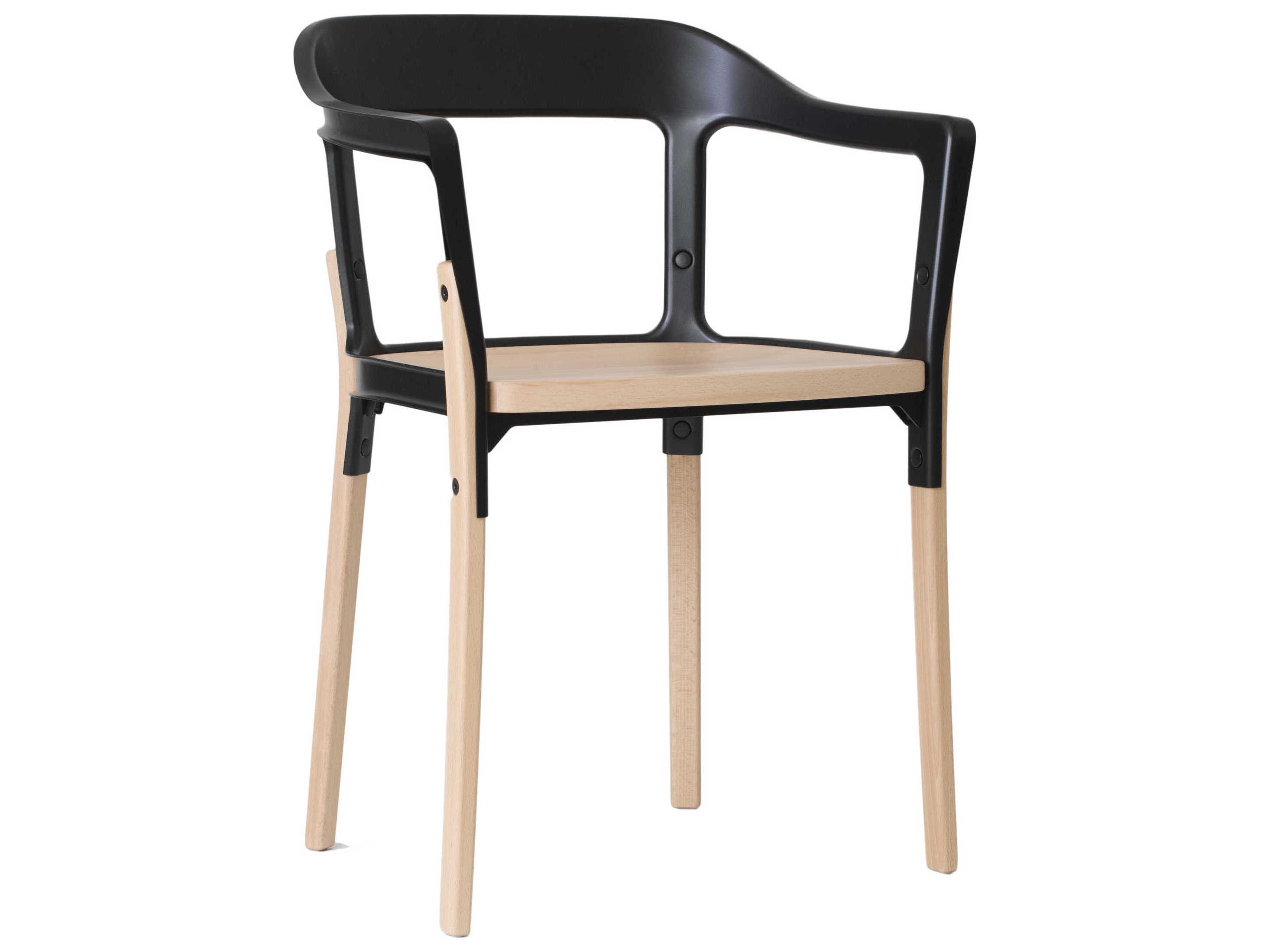 Steelwood Beech Wood Arm Dining Chair