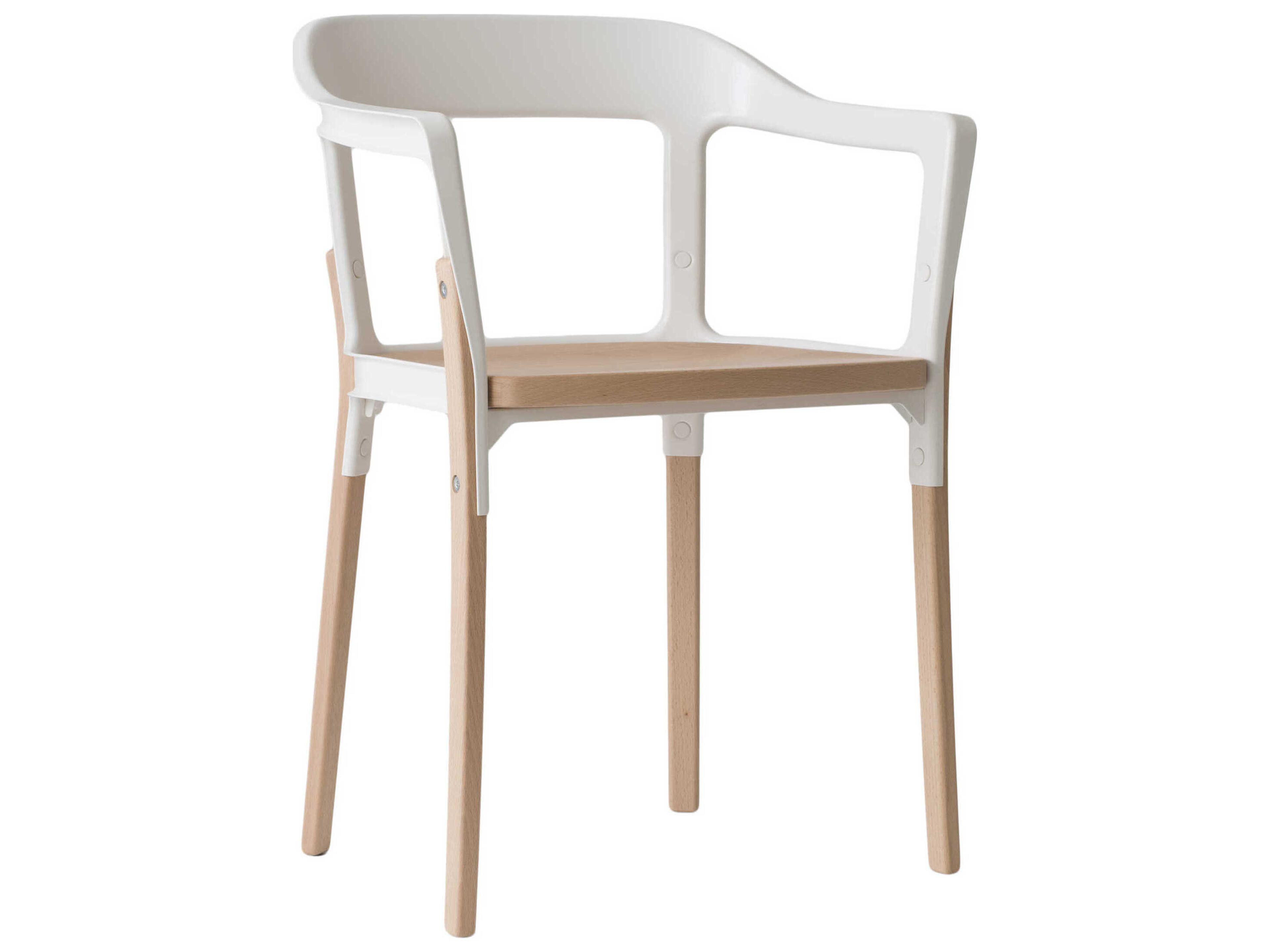 Magis Steelwood Beech Wood Arm Dining Chair