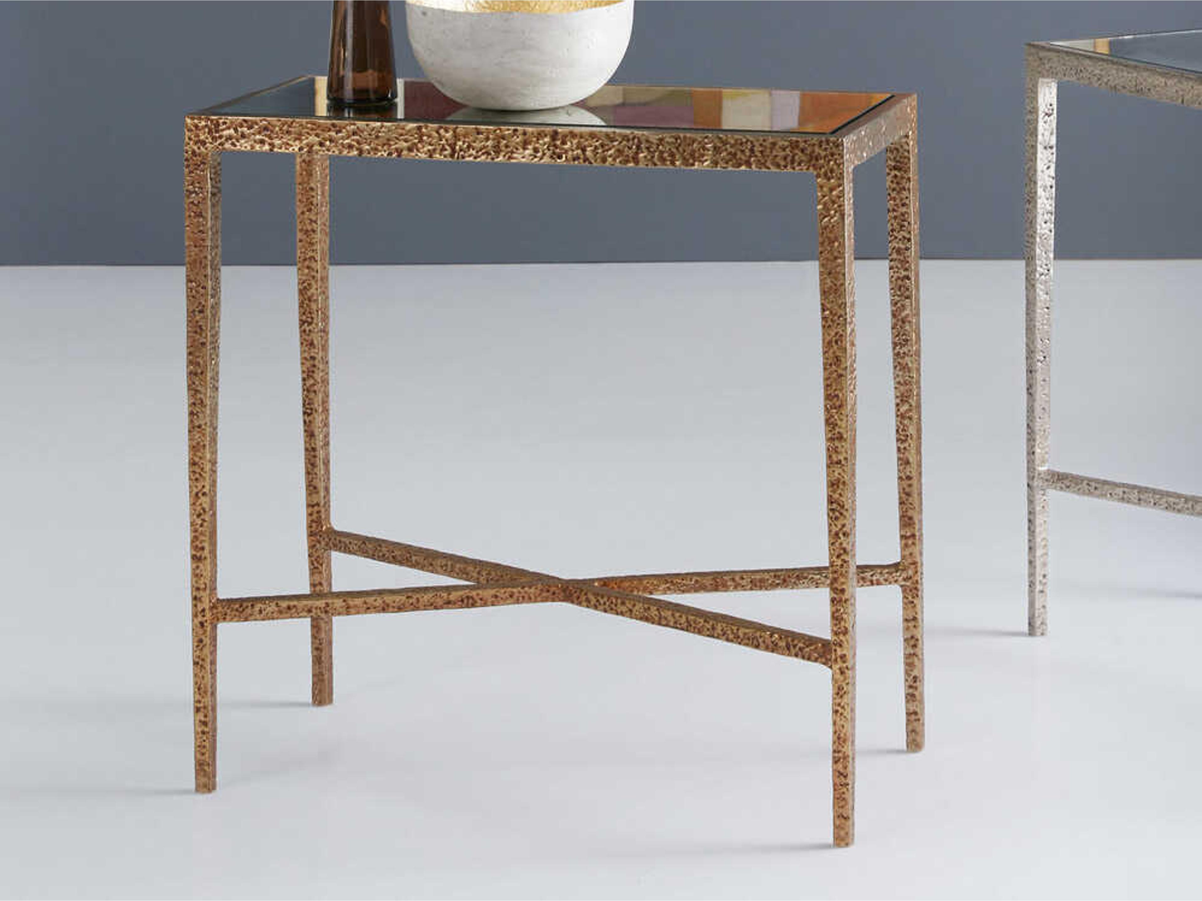 Antique Brass End Table