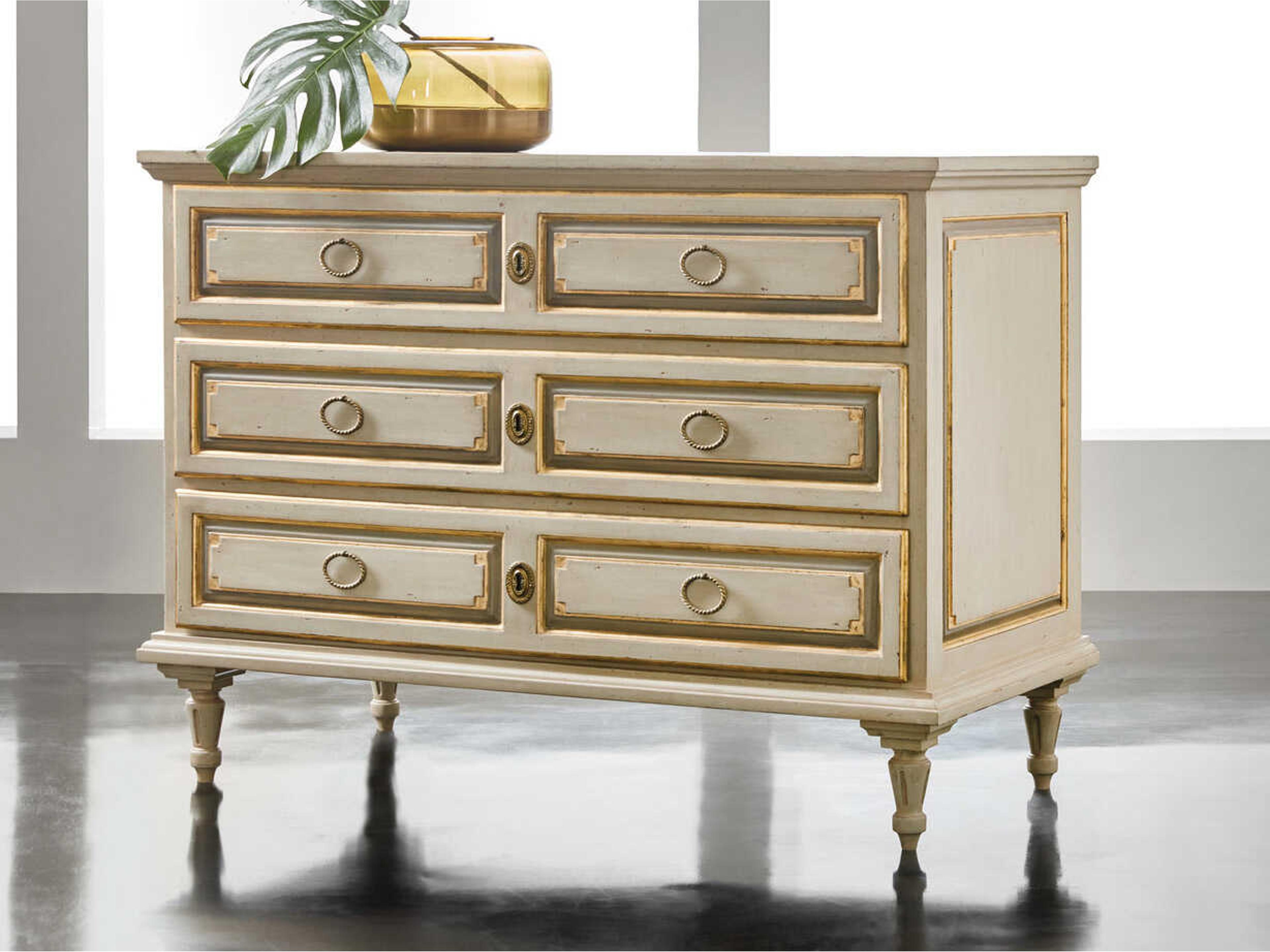Modern History Home Vallieu Antique Painted Beige Commode