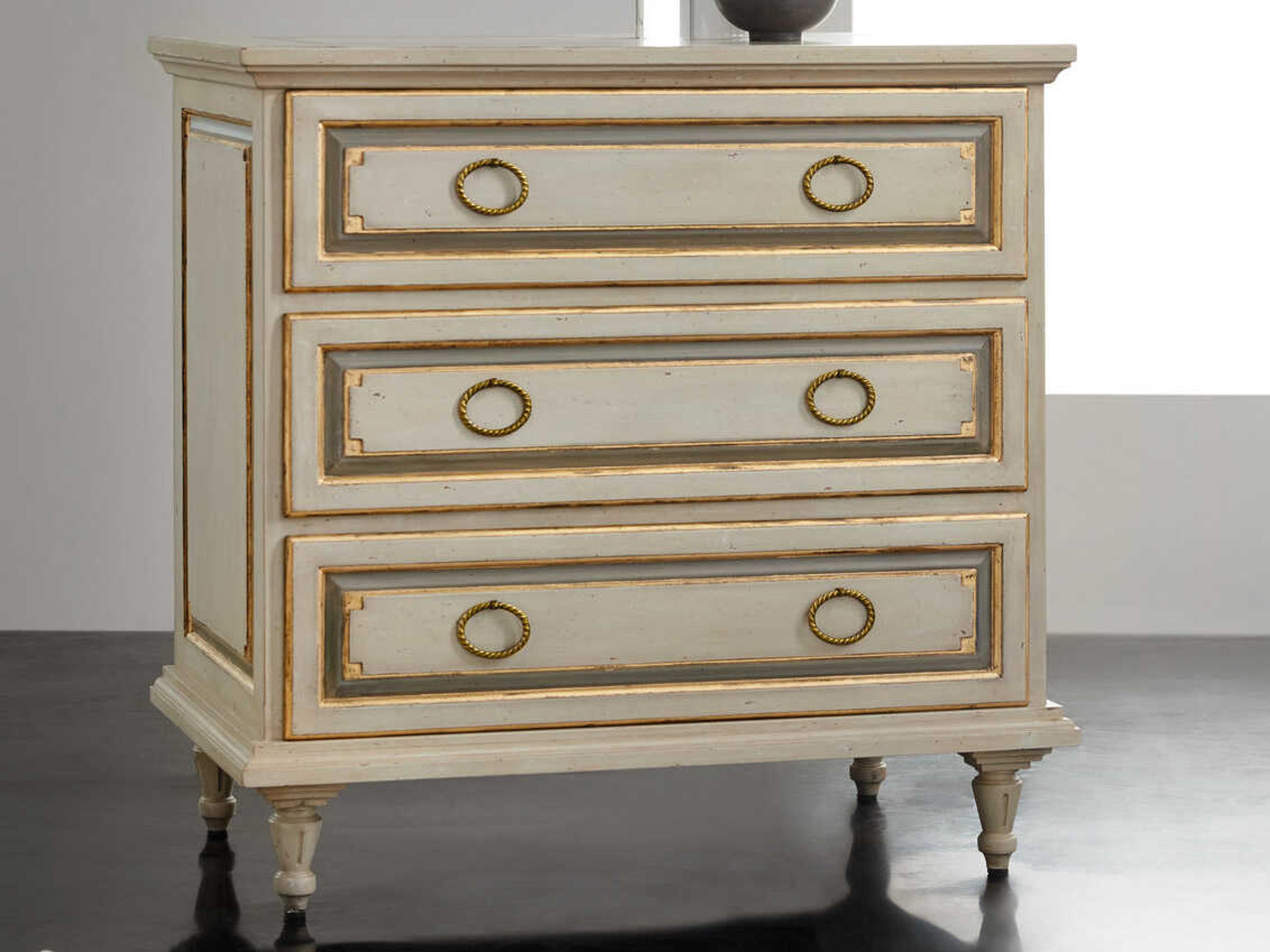 Modern History Home Vallieu 3-Drawers Beige Nightstand