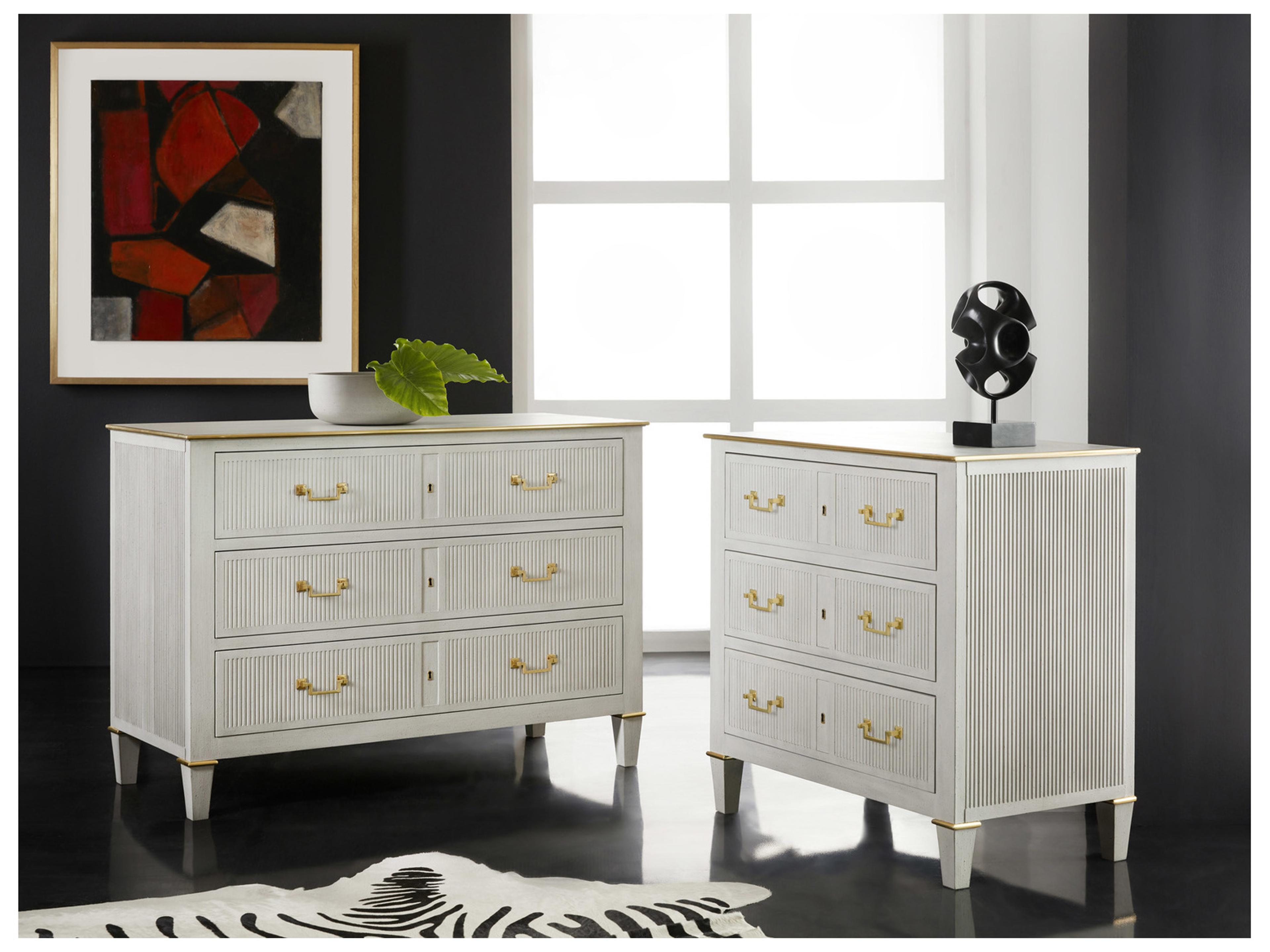 Modern History Home Copenhagen 3-Drawers Gray Nightstand