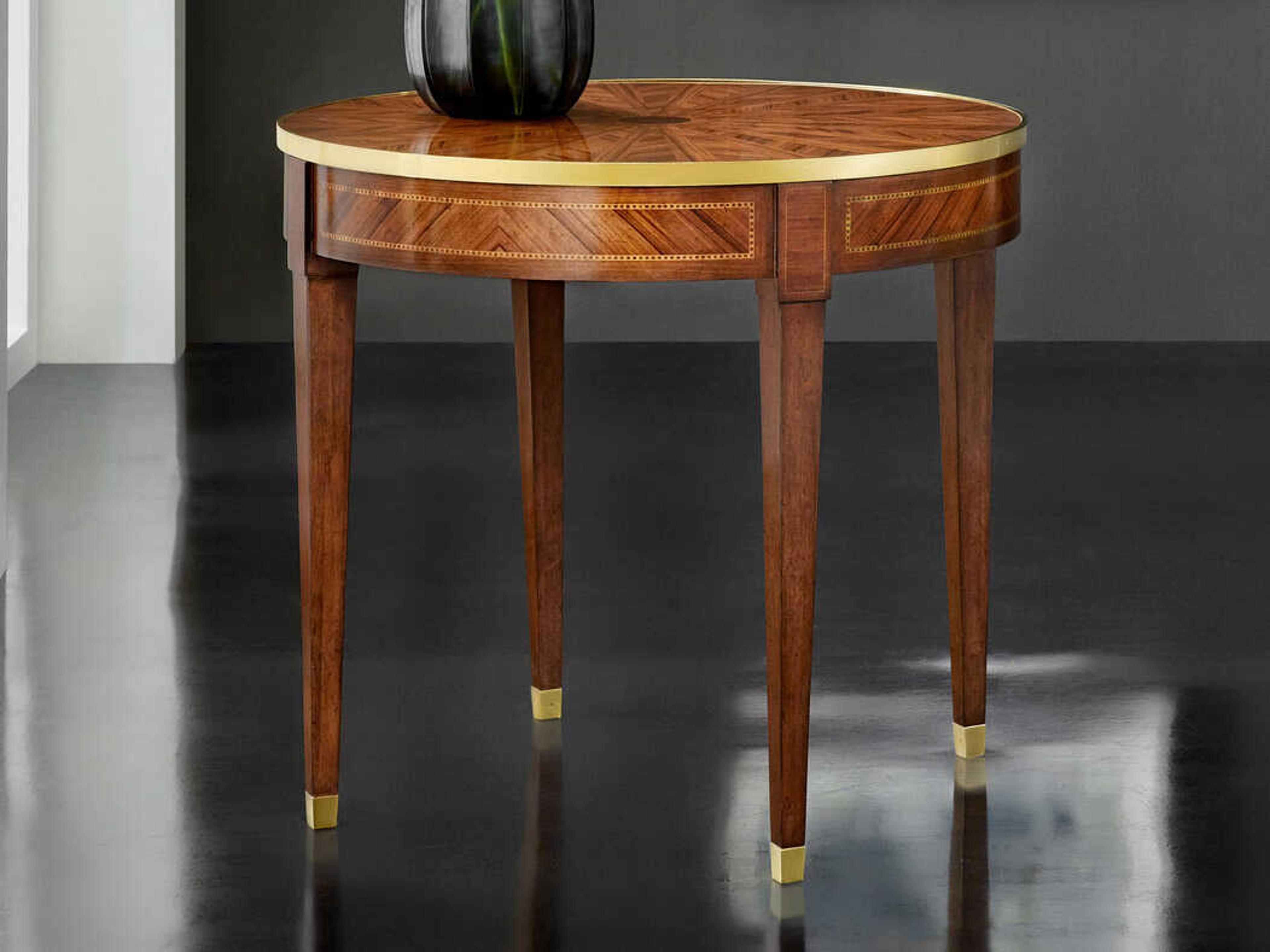 Round Wood End Table
