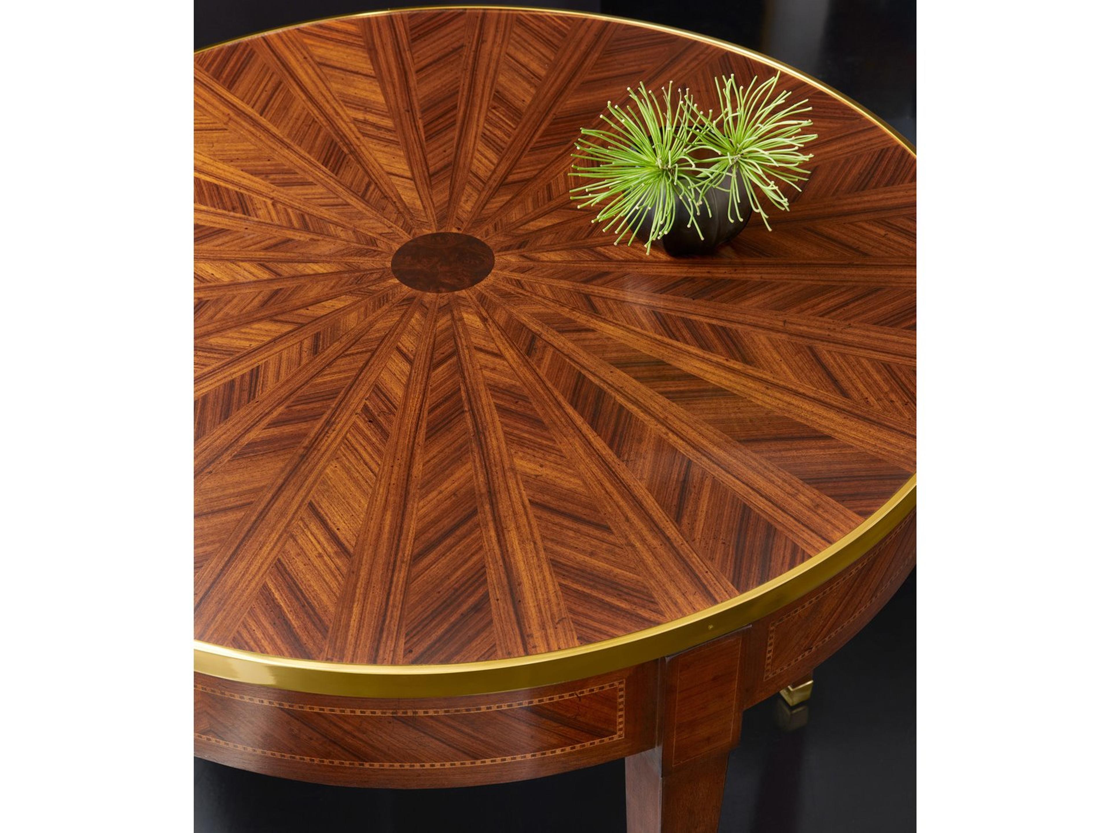 Modern History Home Round Wood End Table
