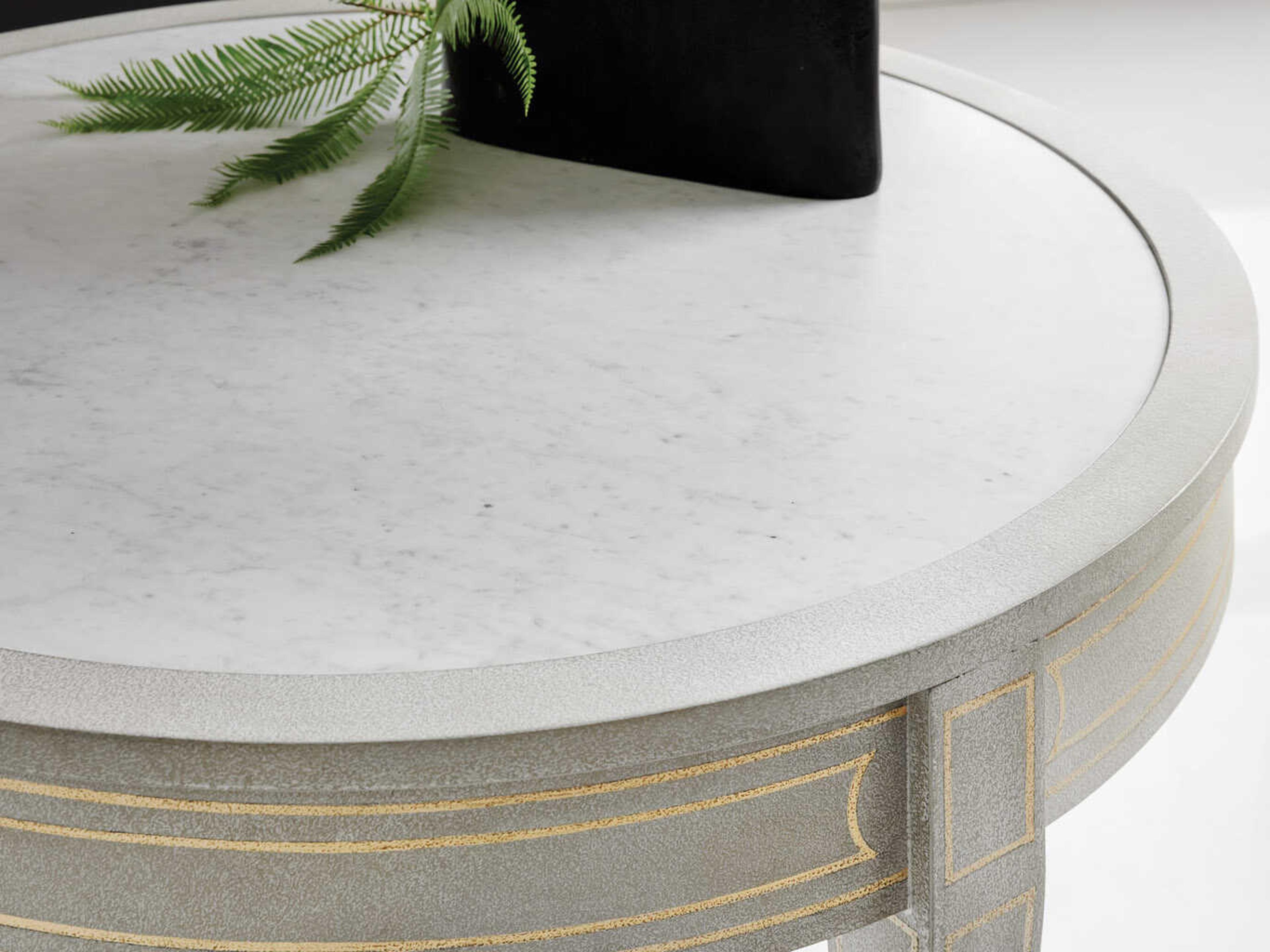 Modern History Home Ryn Round Marble End Table