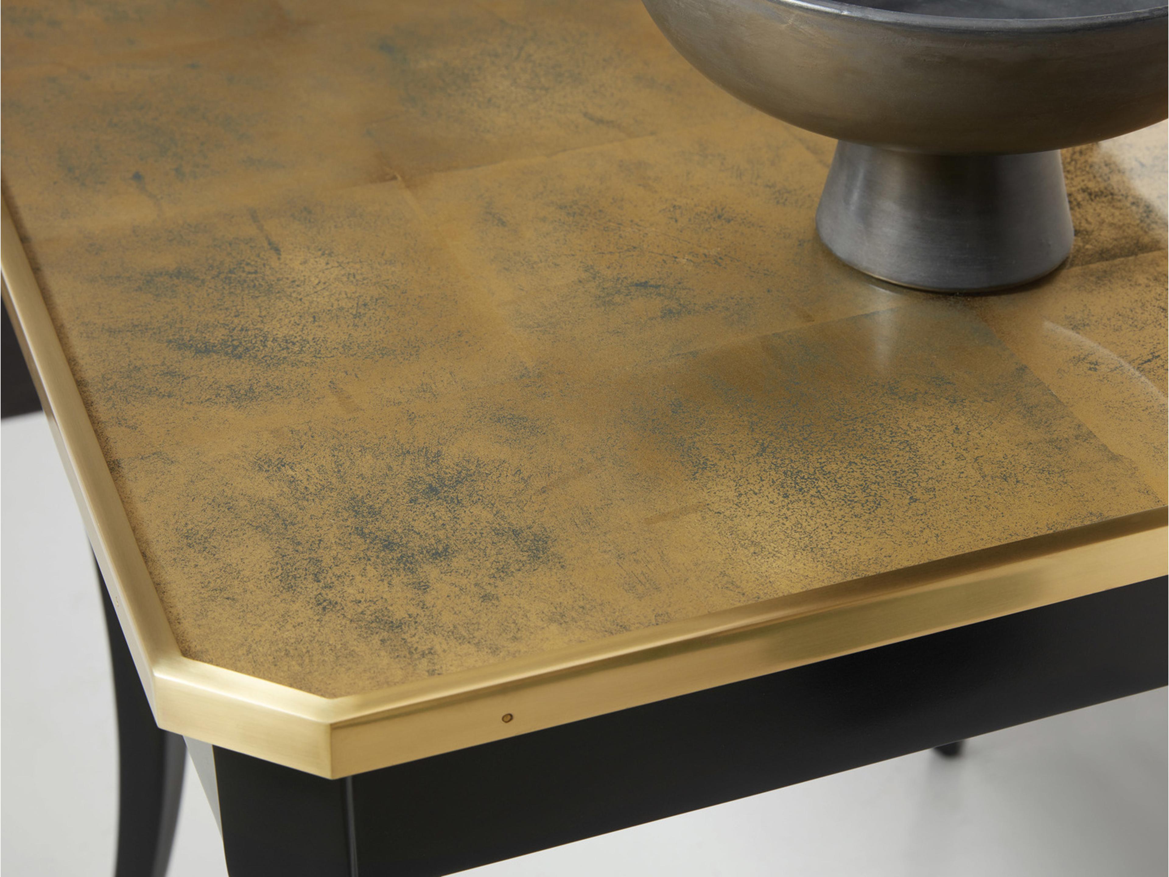 Modern History Home Fontaine Square Mirror Ebony Painted End Table