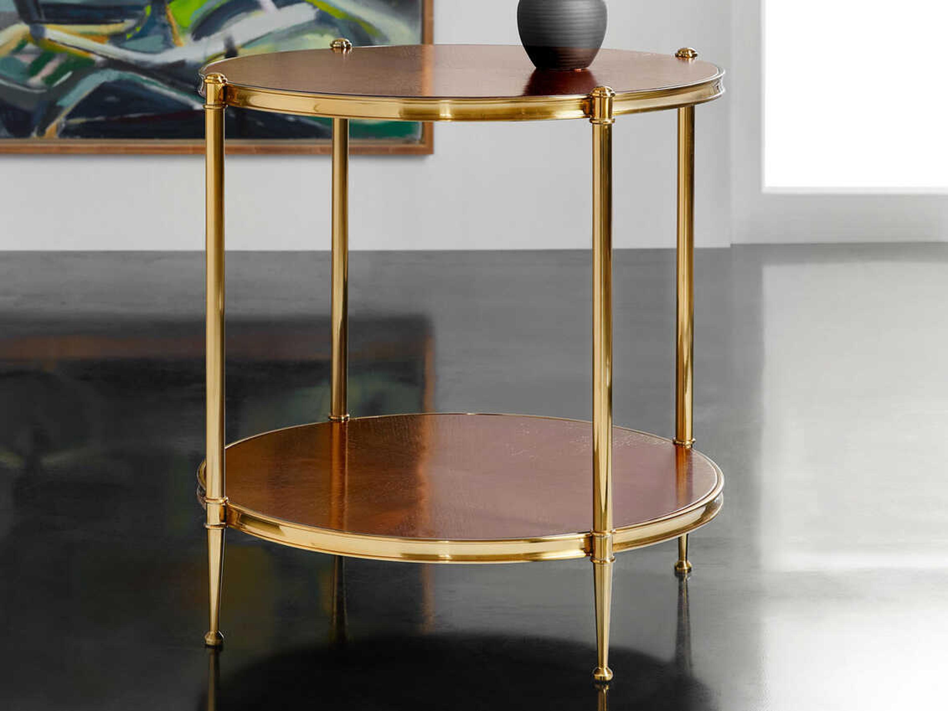 Kristin Round Wood End Table