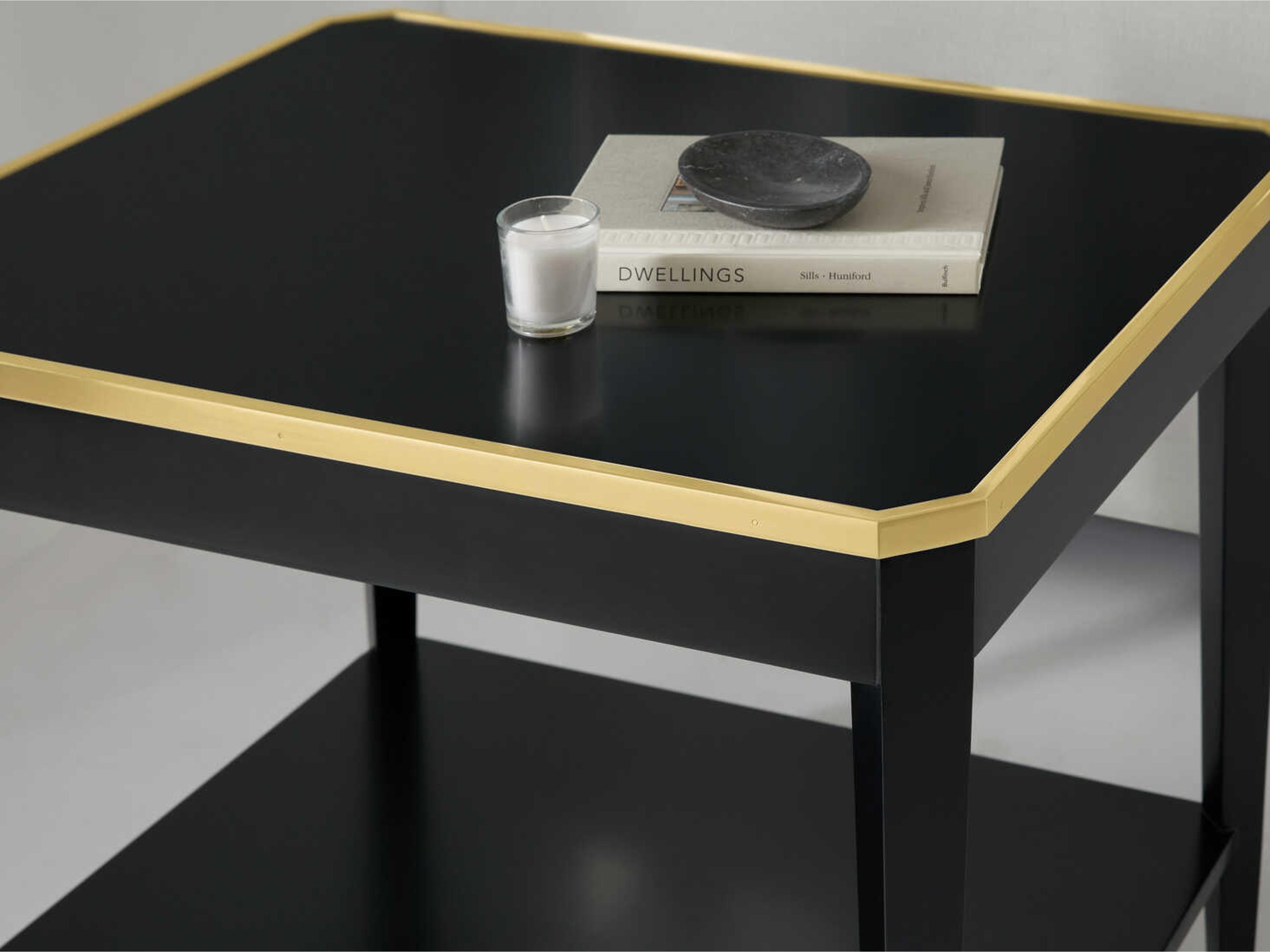 Modern History Home Wilson Rectangular Wood Ebony End Table