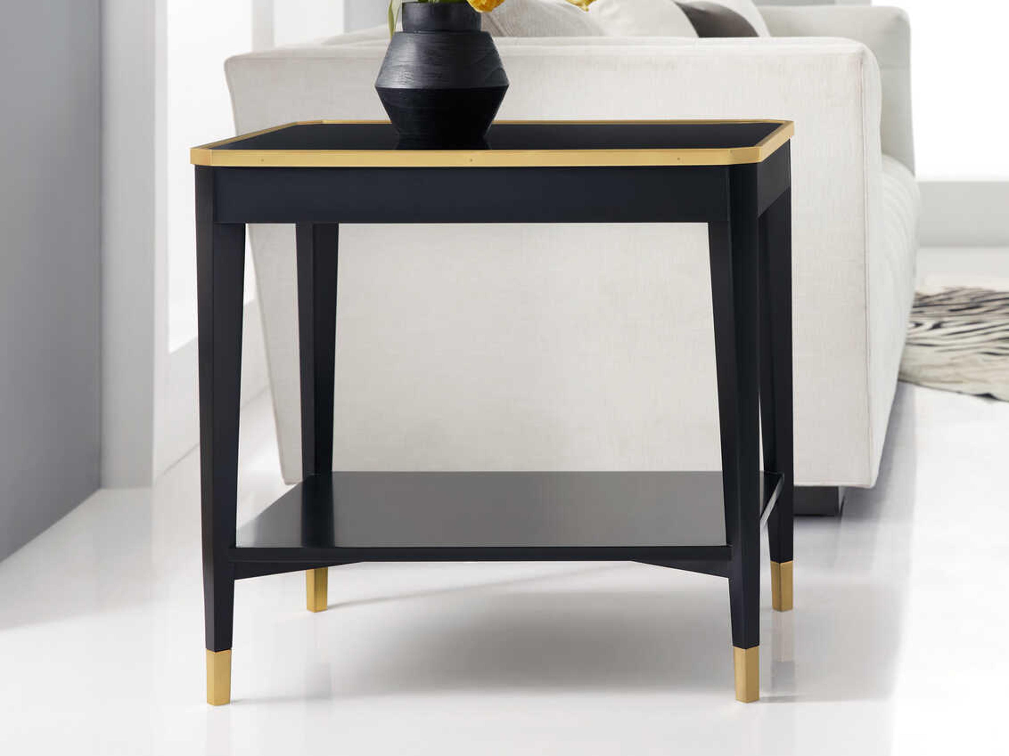 Modern History Home Wilson Rectangular Wood Ebony End Table