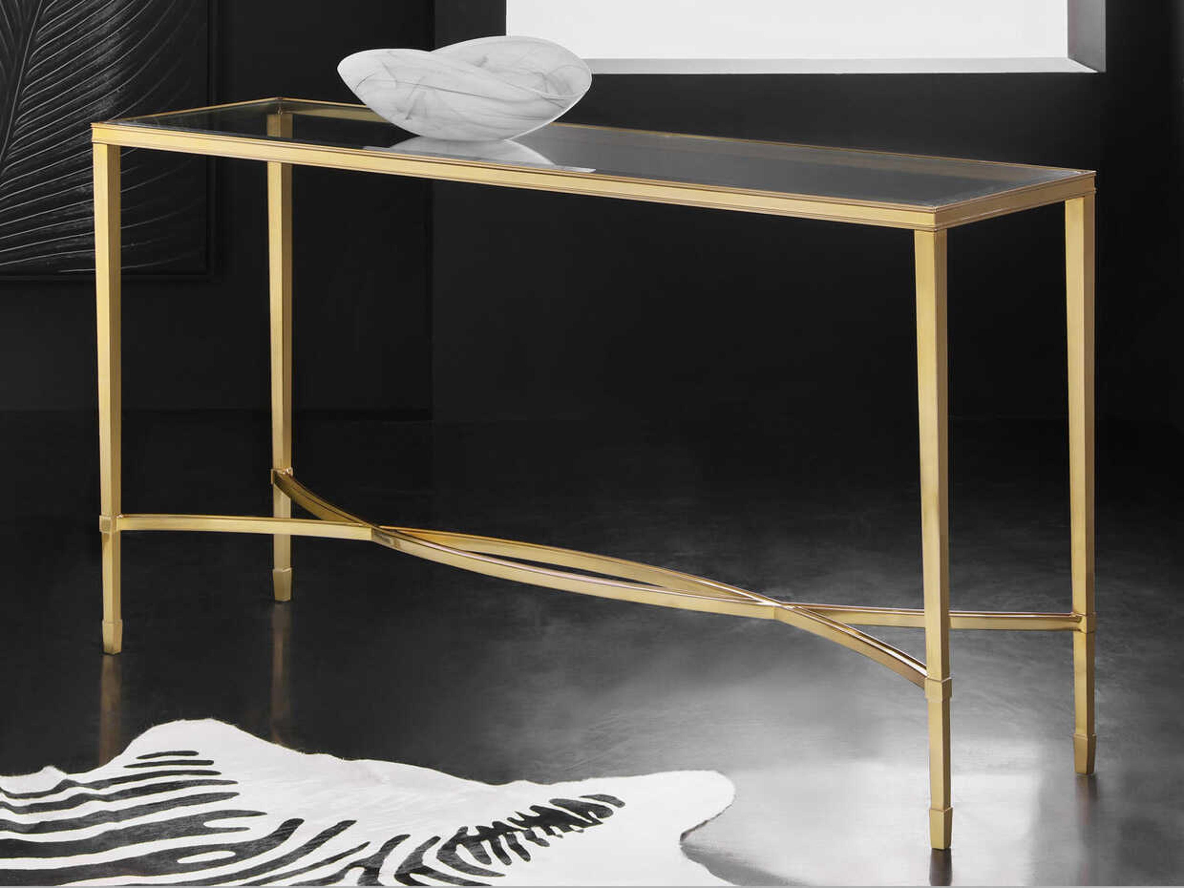 Brielle Rectangular Glass Console Table