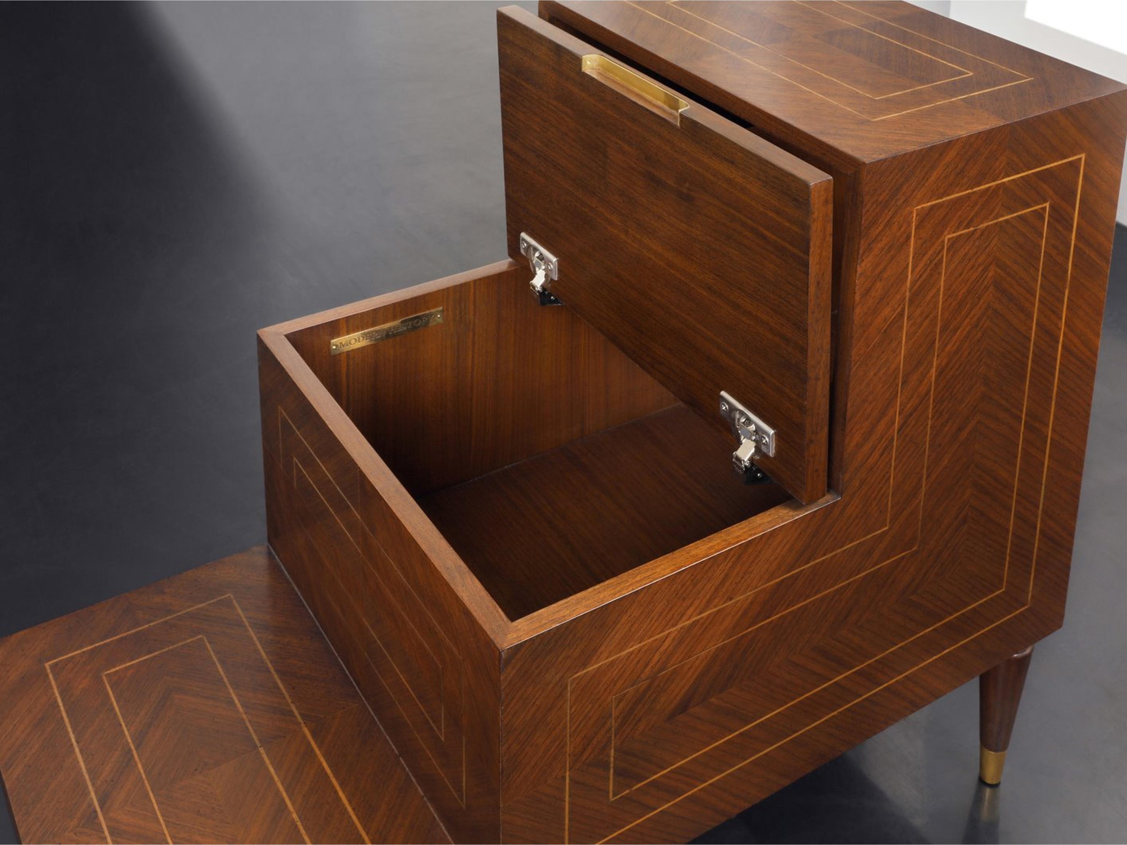 Modern History Home Library Rectangular Wood End Table