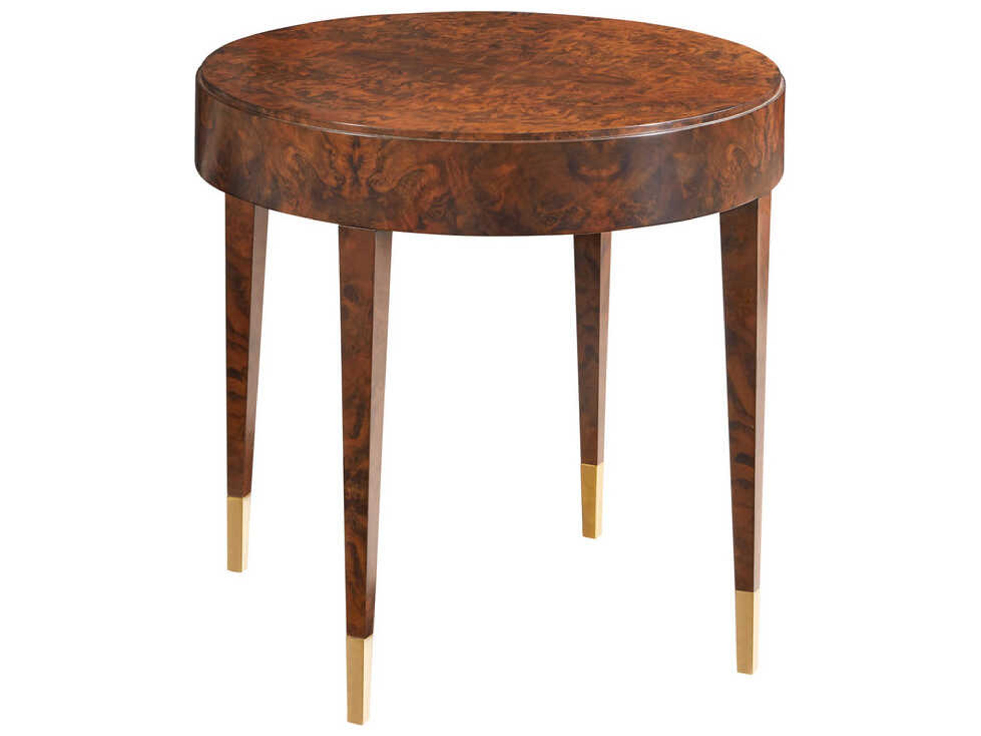 Salena Round Wood End Table
