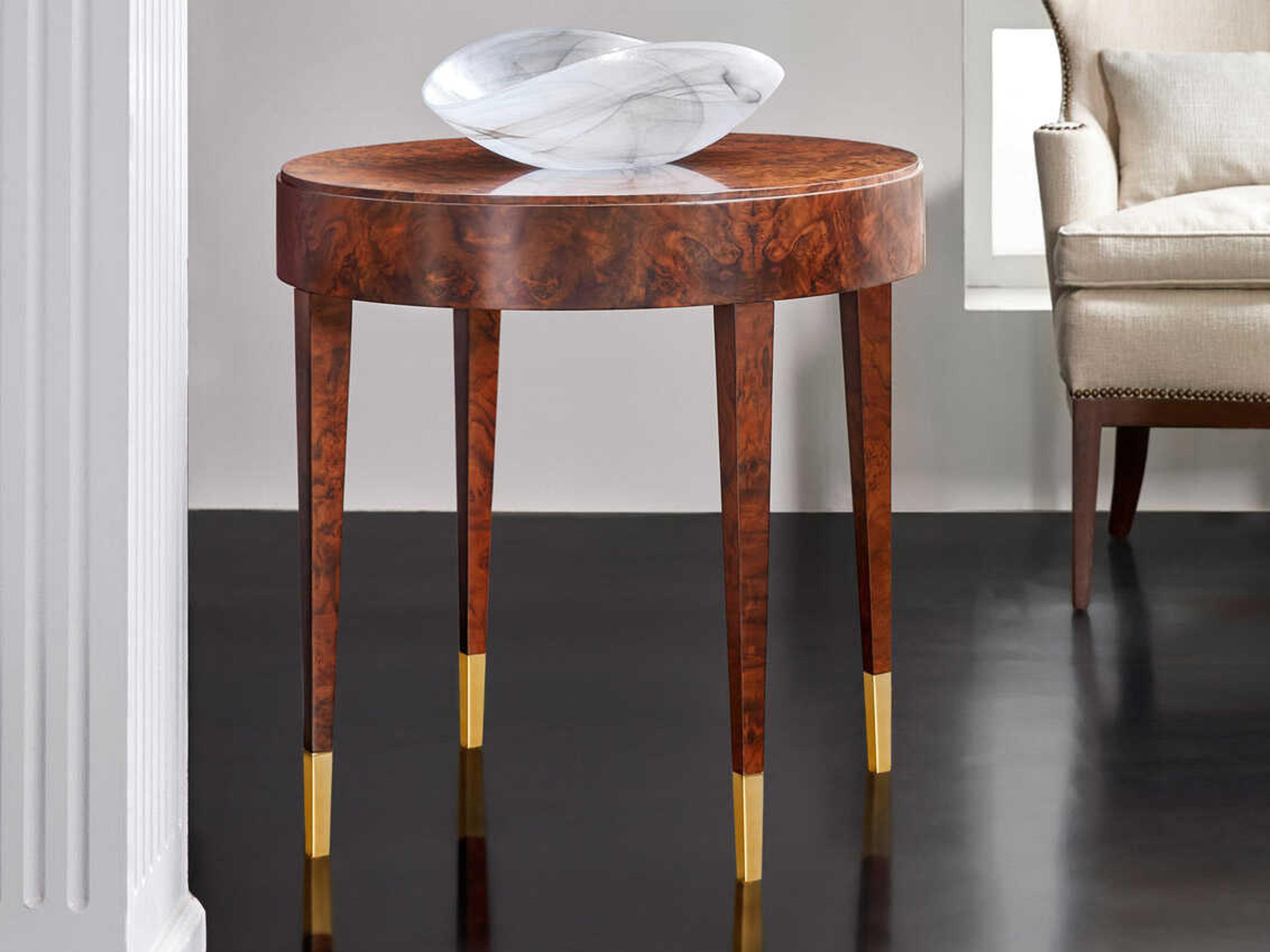 Modern History Home Salena Round Wood End Table