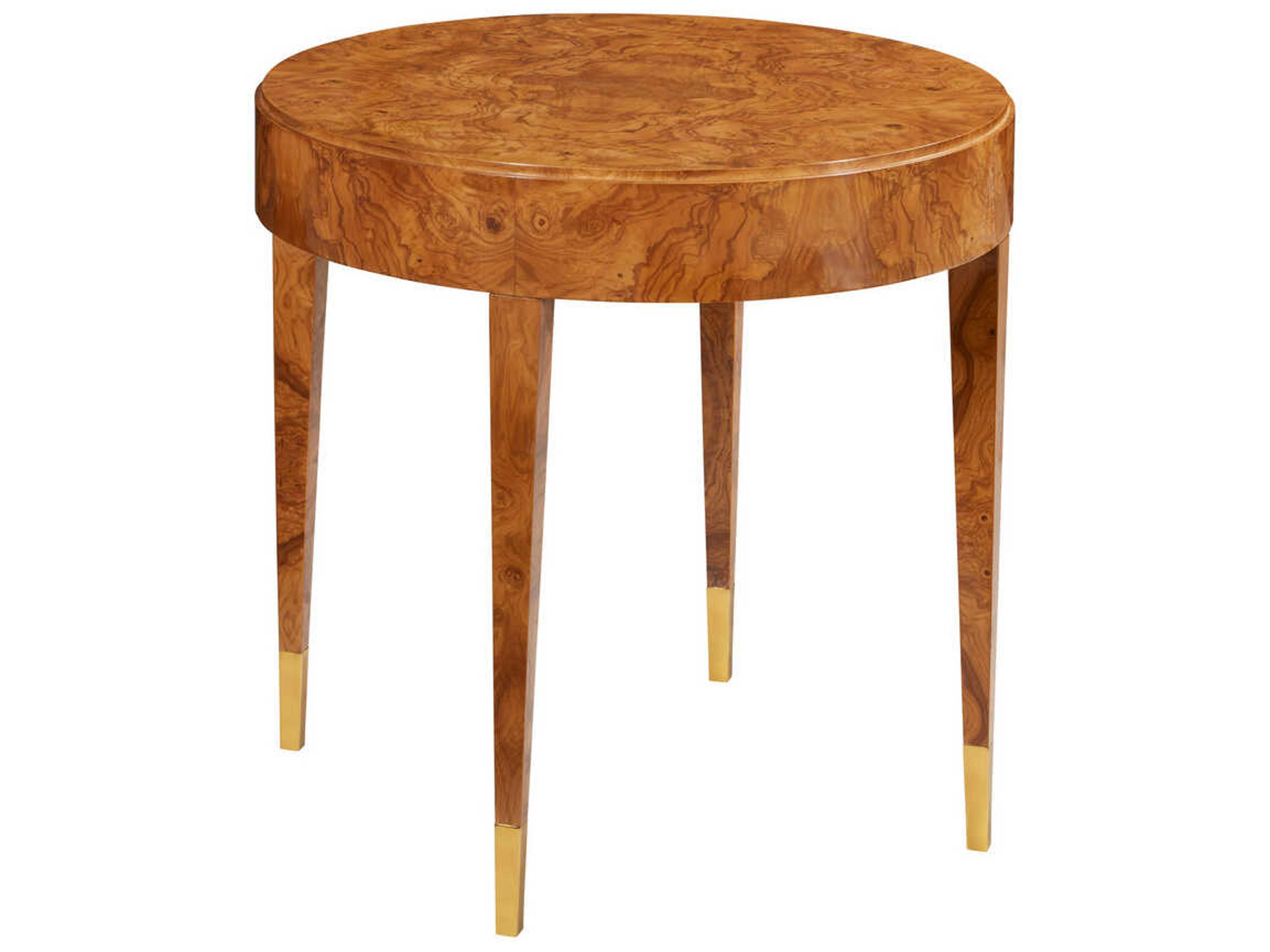 Selena Round Wood End Table