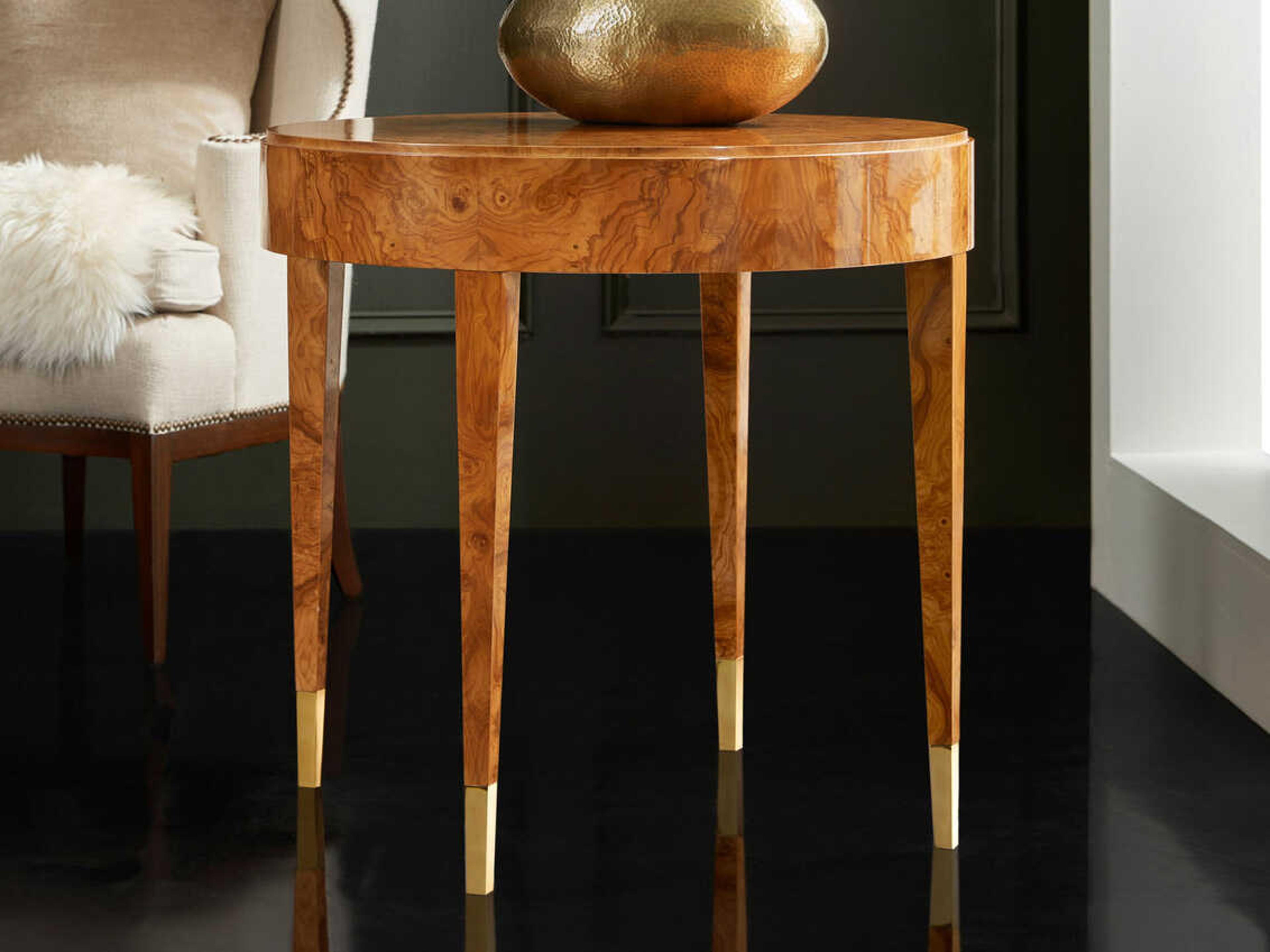 Modern History Home Selena Round Wood End Table