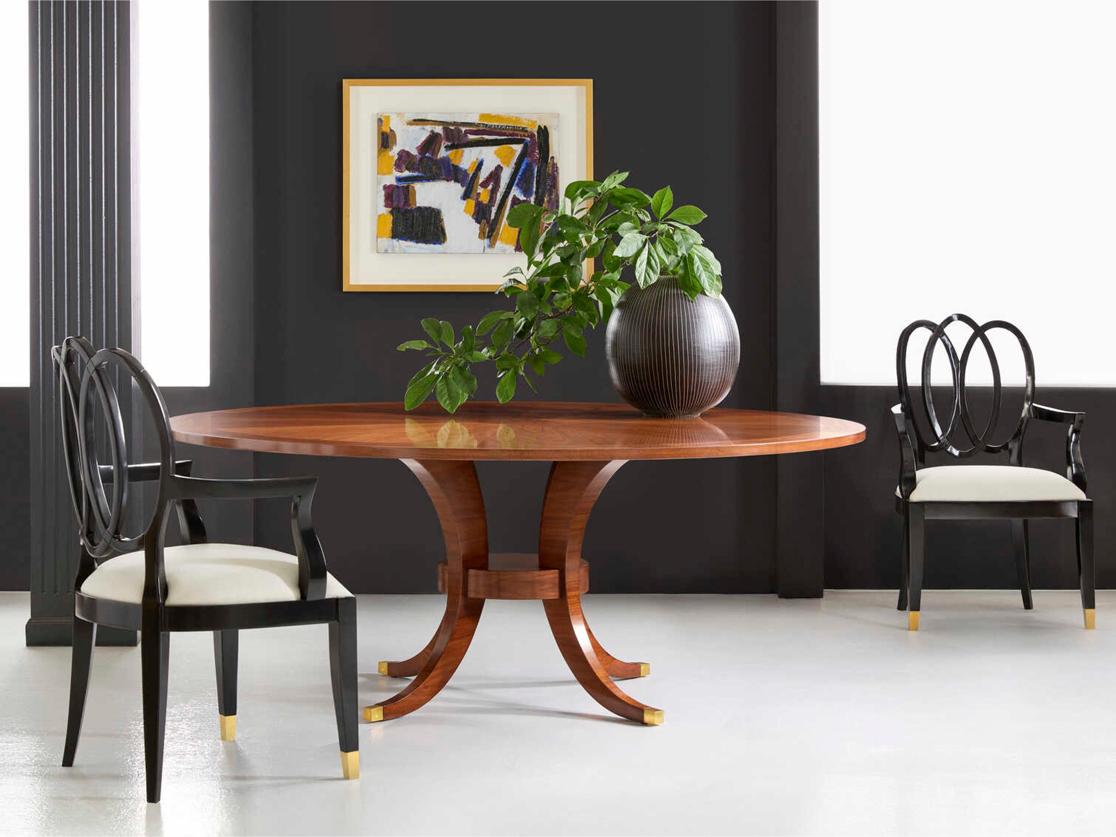 Modern History Home Riviere Round Wood Dining Table