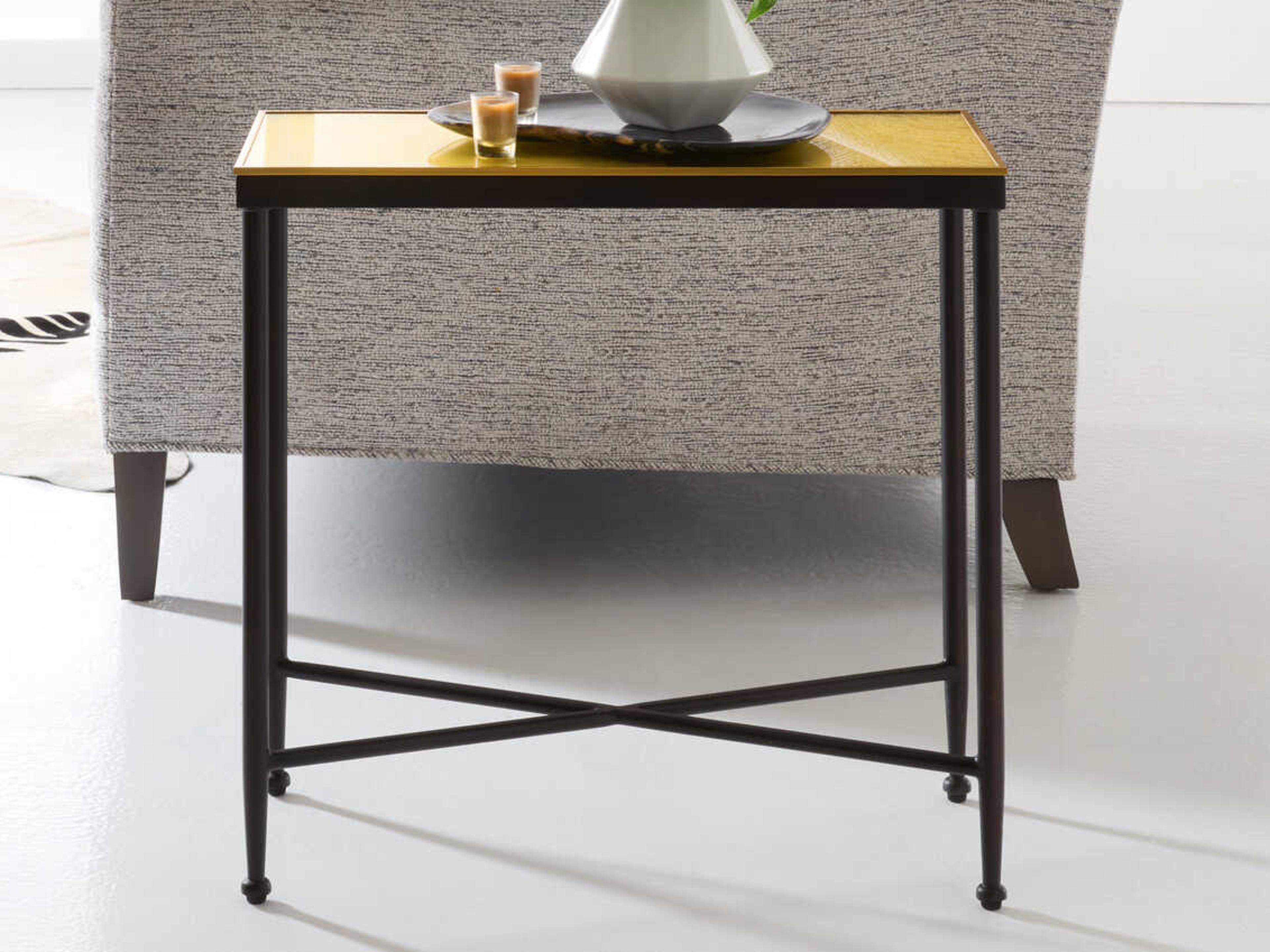 Modern History Home Nola Rectangular Glass End Table