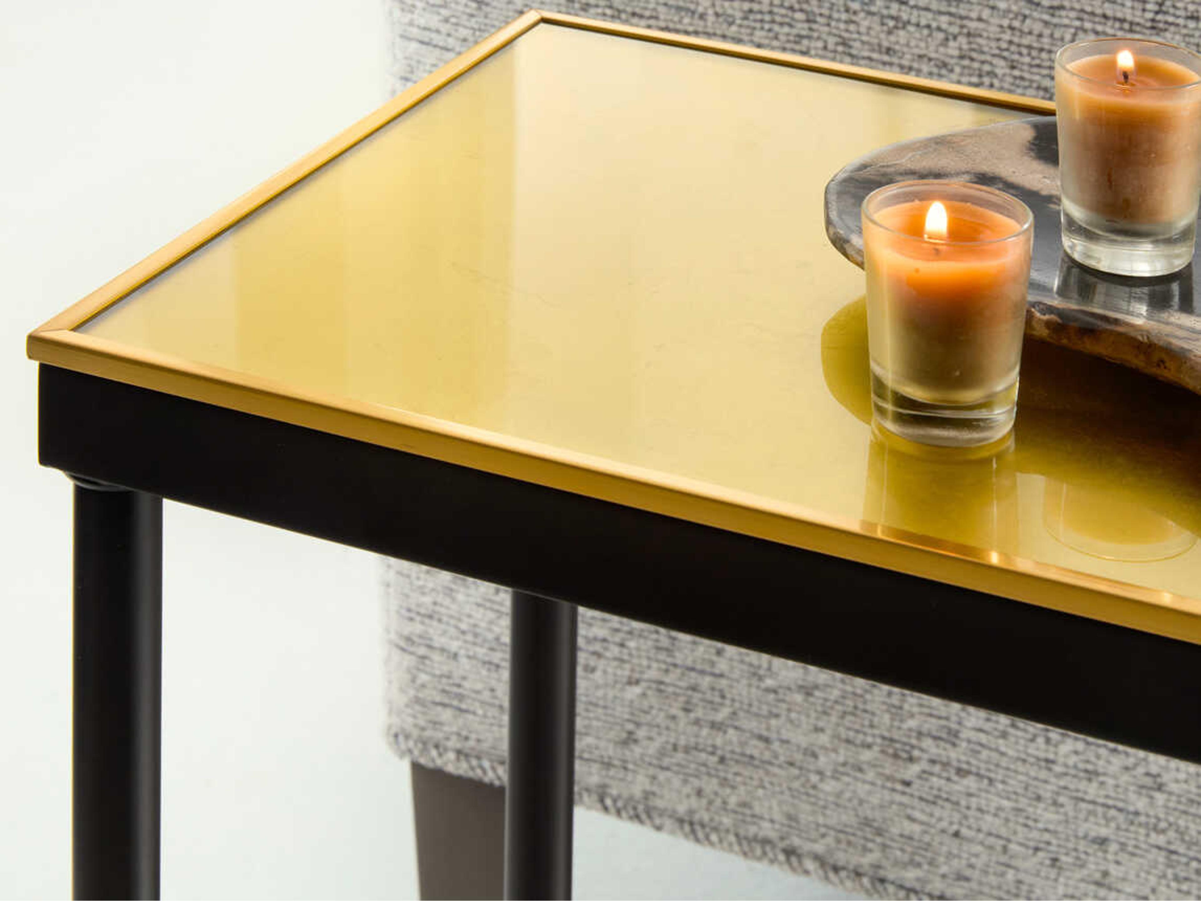 Modern History Home Nola Rectangular Glass End Table