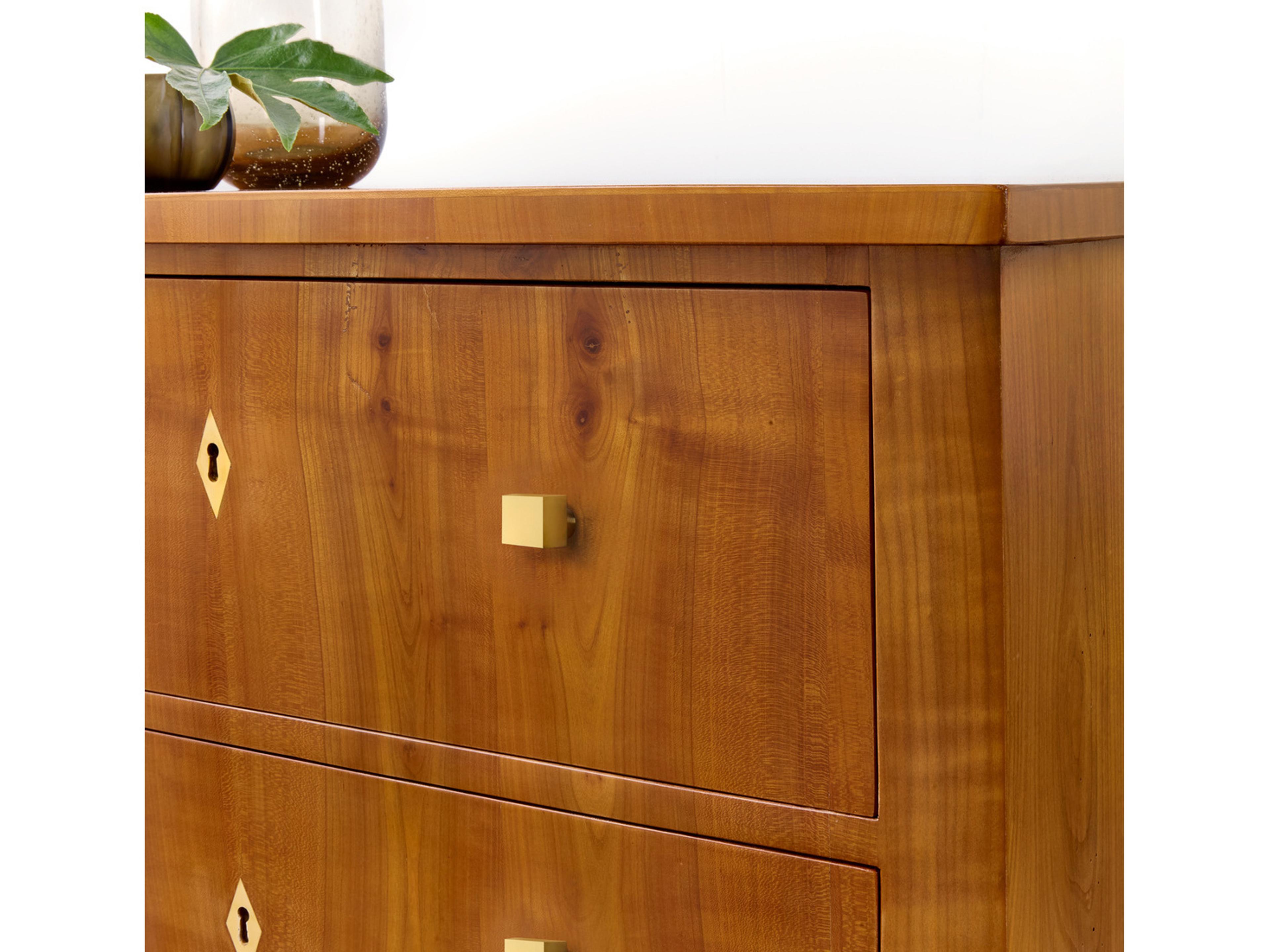 Modern History Home Vienna 2-Drawers Brown Cherry Wood Nightstand