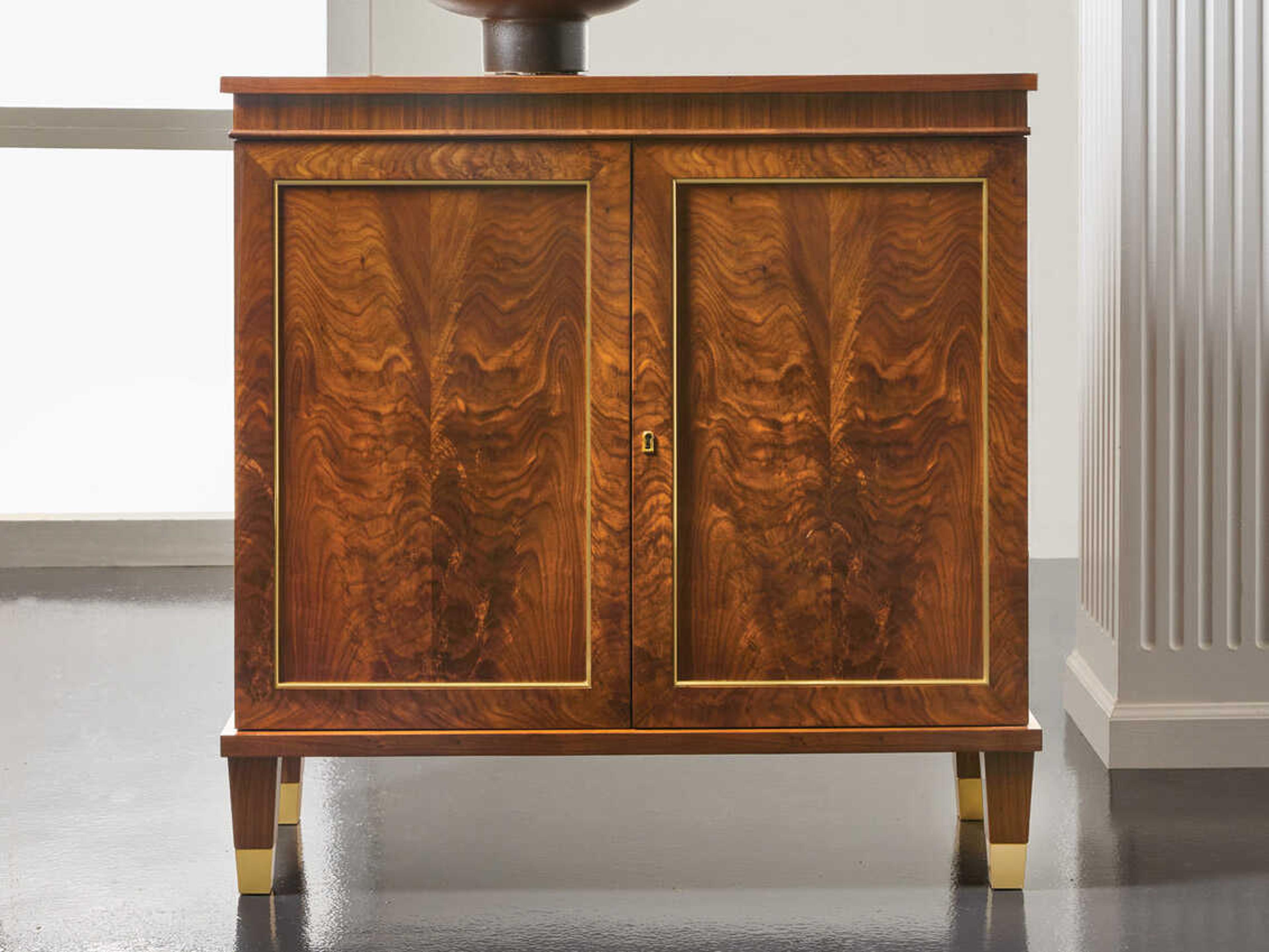 Brown Walnut Wood Accent Chest