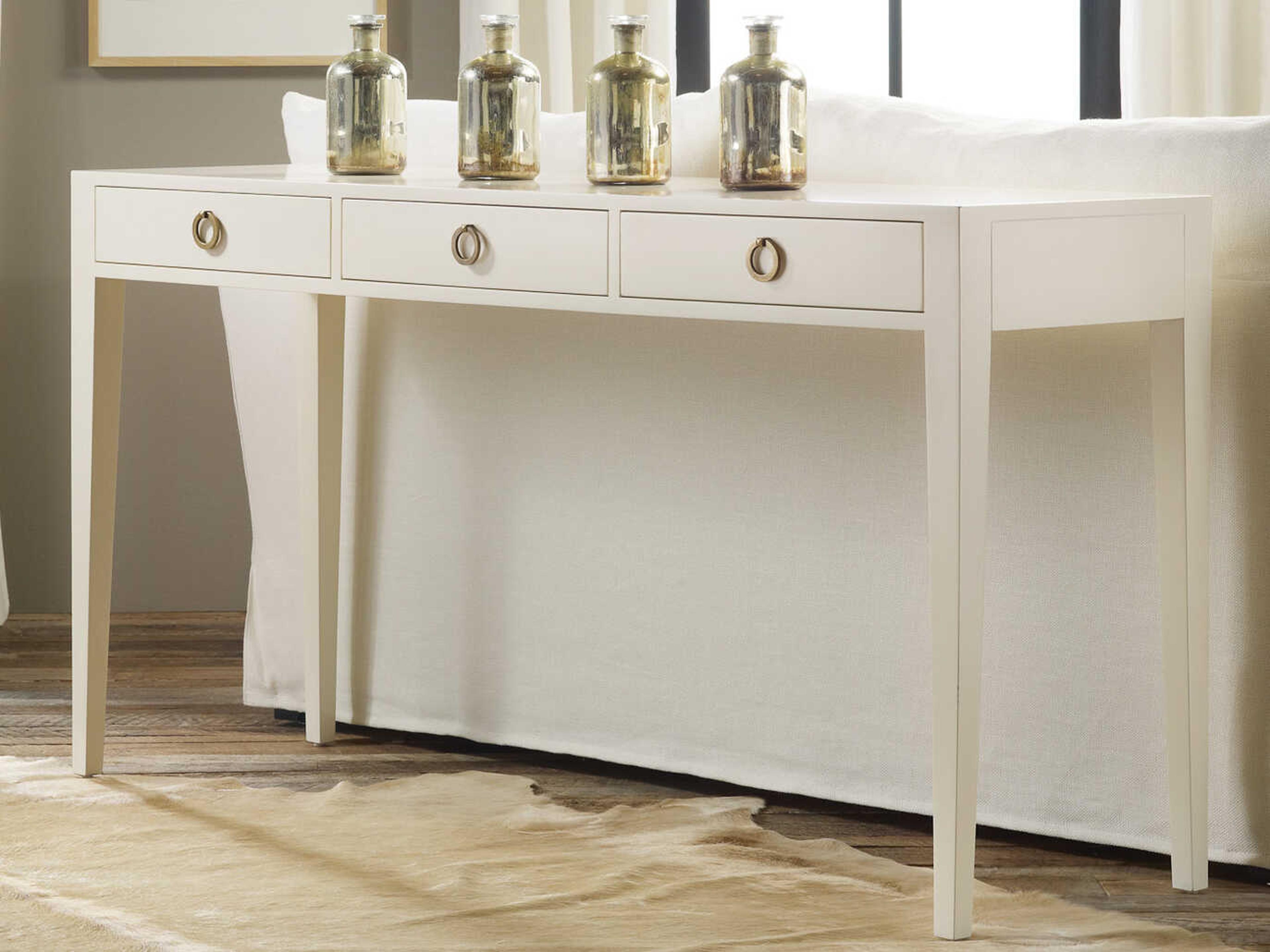 Rectangular Wood White Painted Console Table