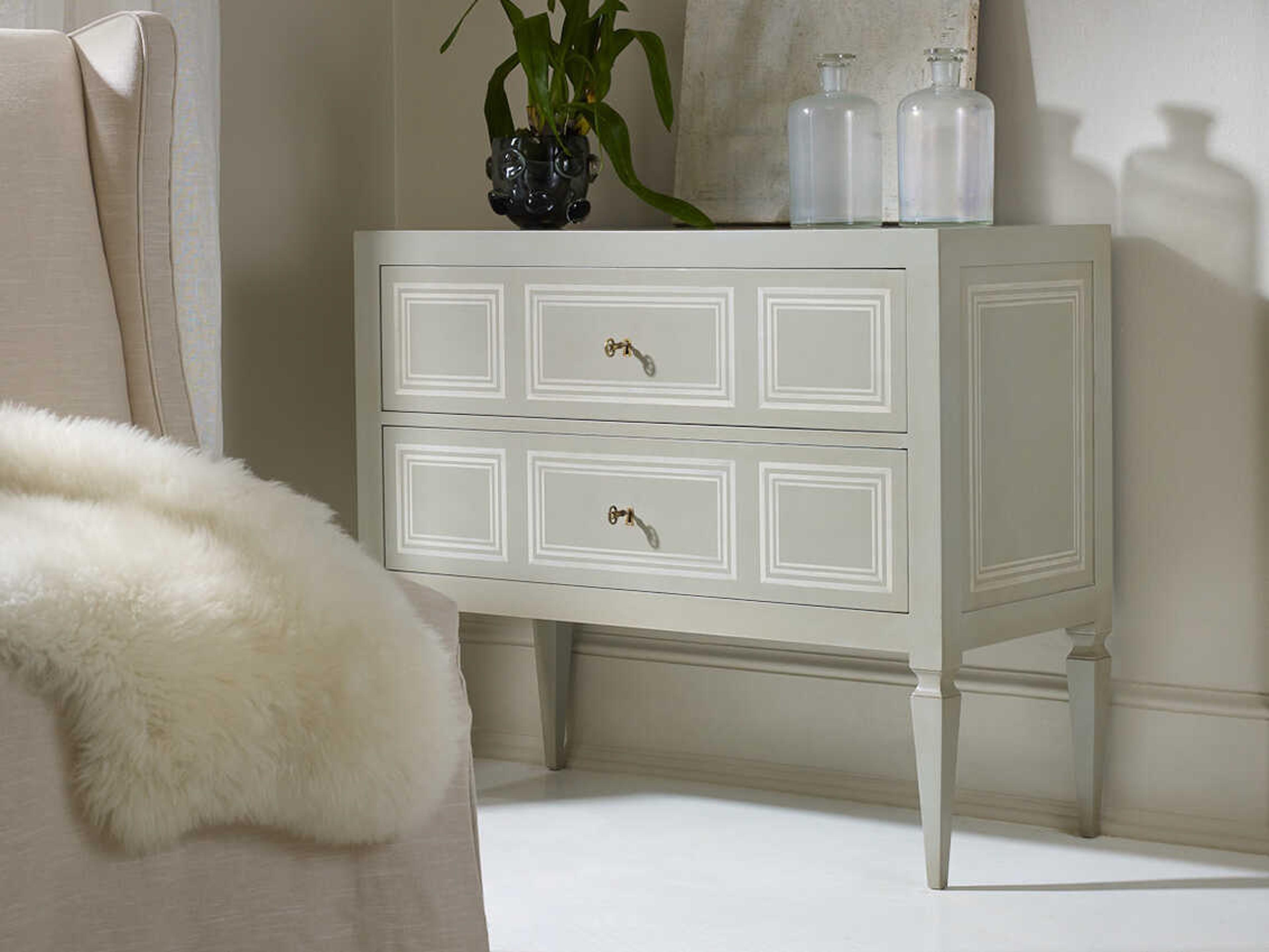 Milan Hand Painted Gray Commode