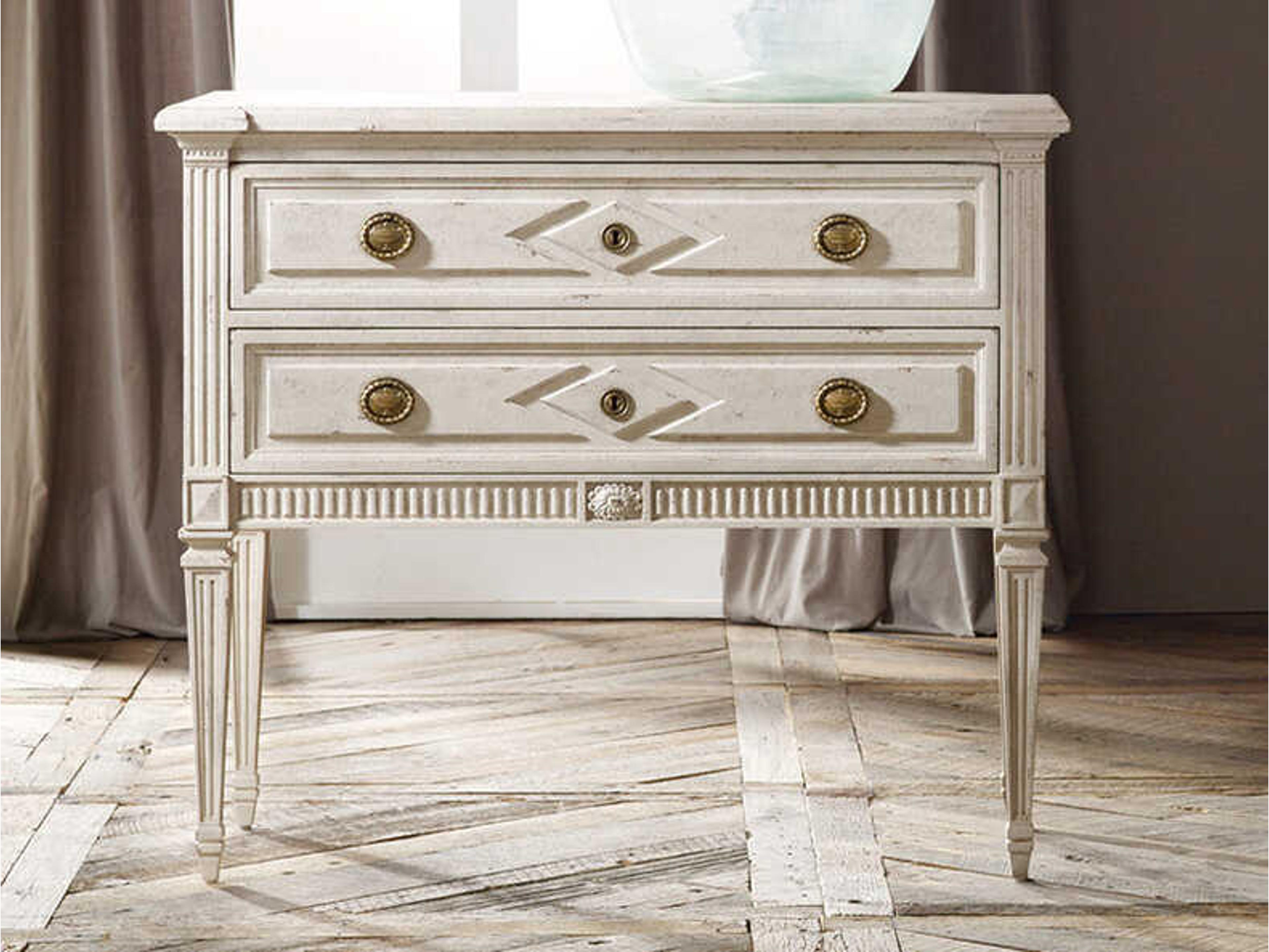 Paris 2-Drawers White Nightstand