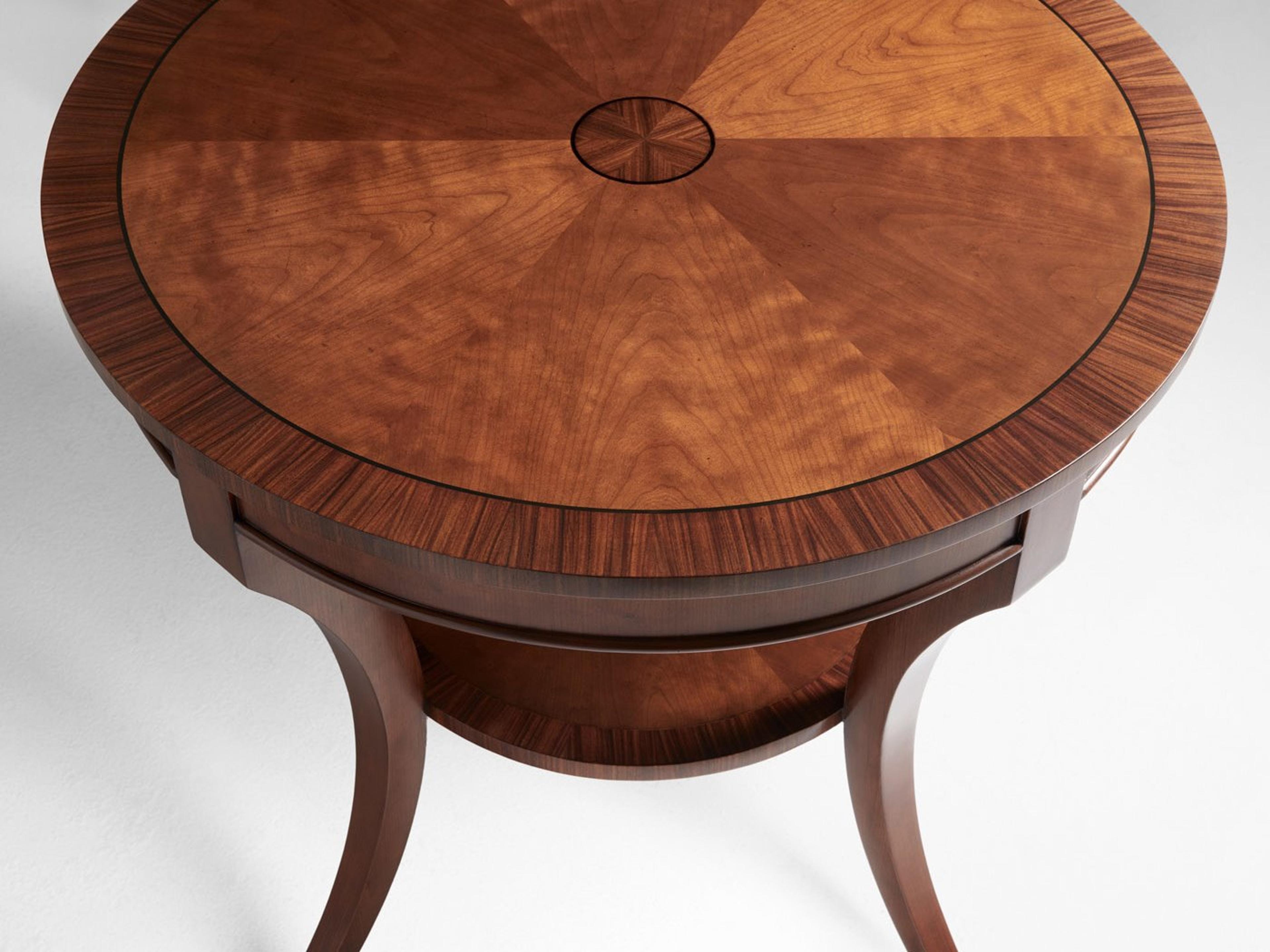 Modern History Home Round Wood End Table