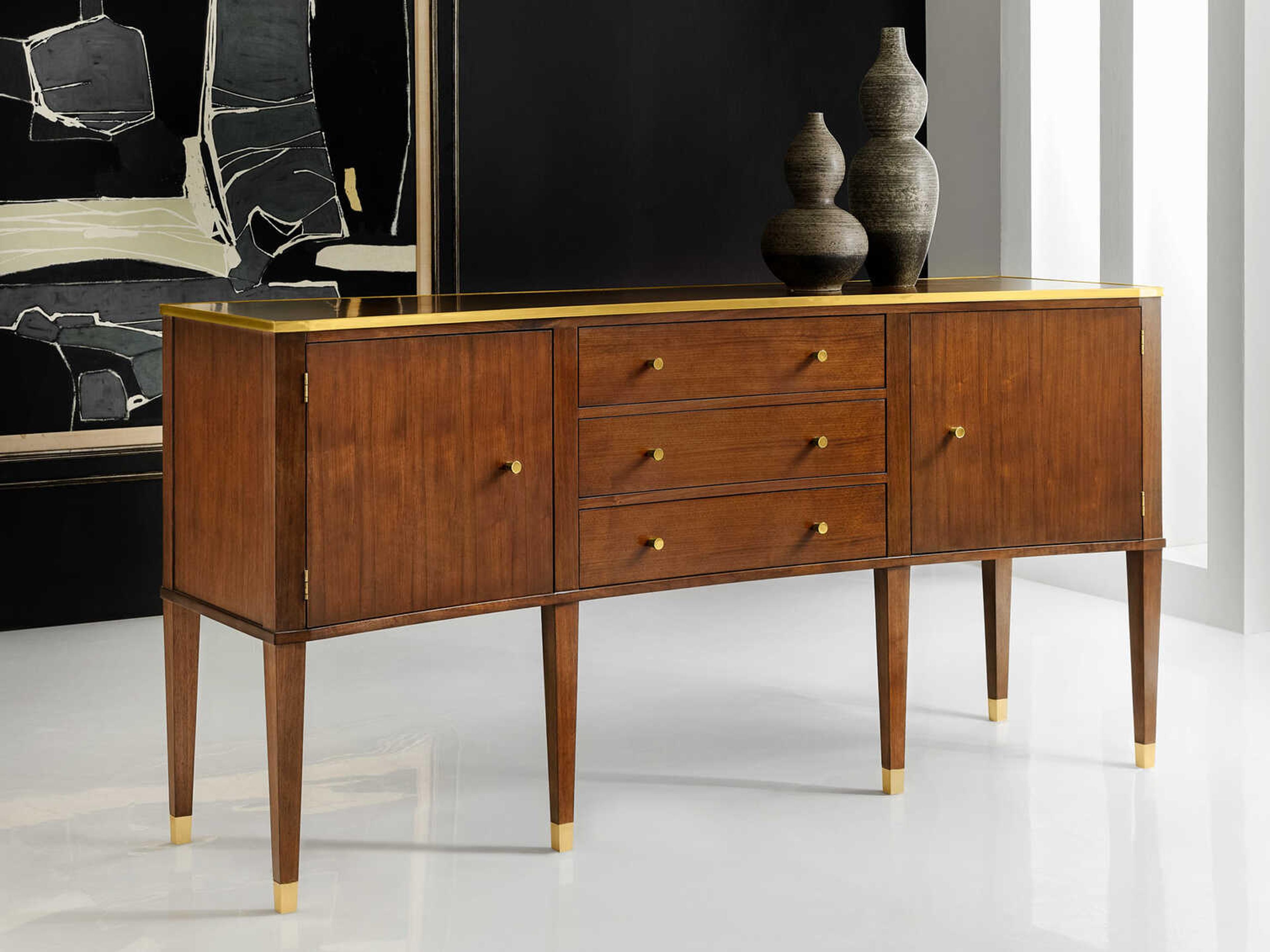Breganza 80" Walnut Wood Sideboard
