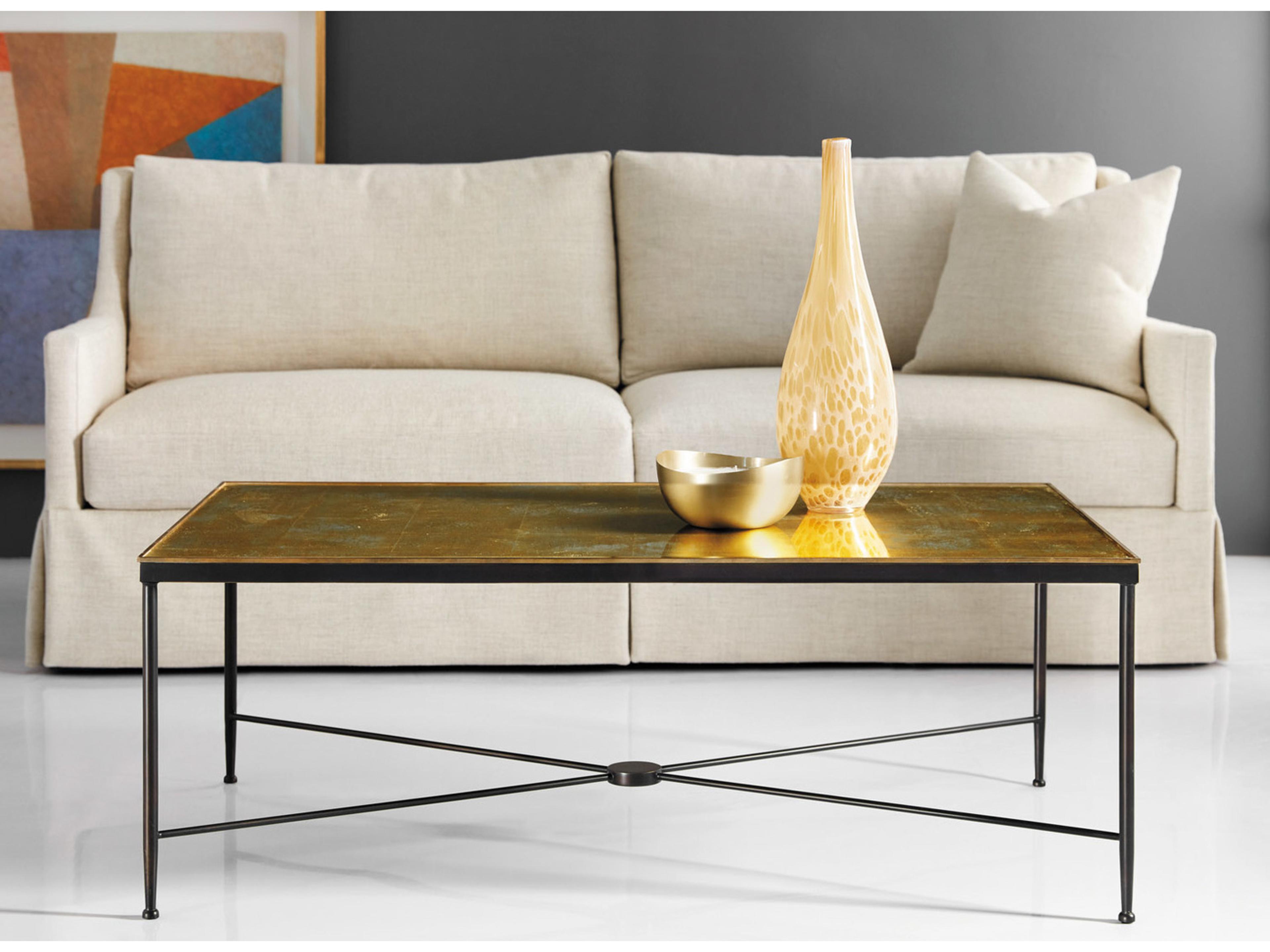 Modern History Home Rectangular Glass Coffee Table