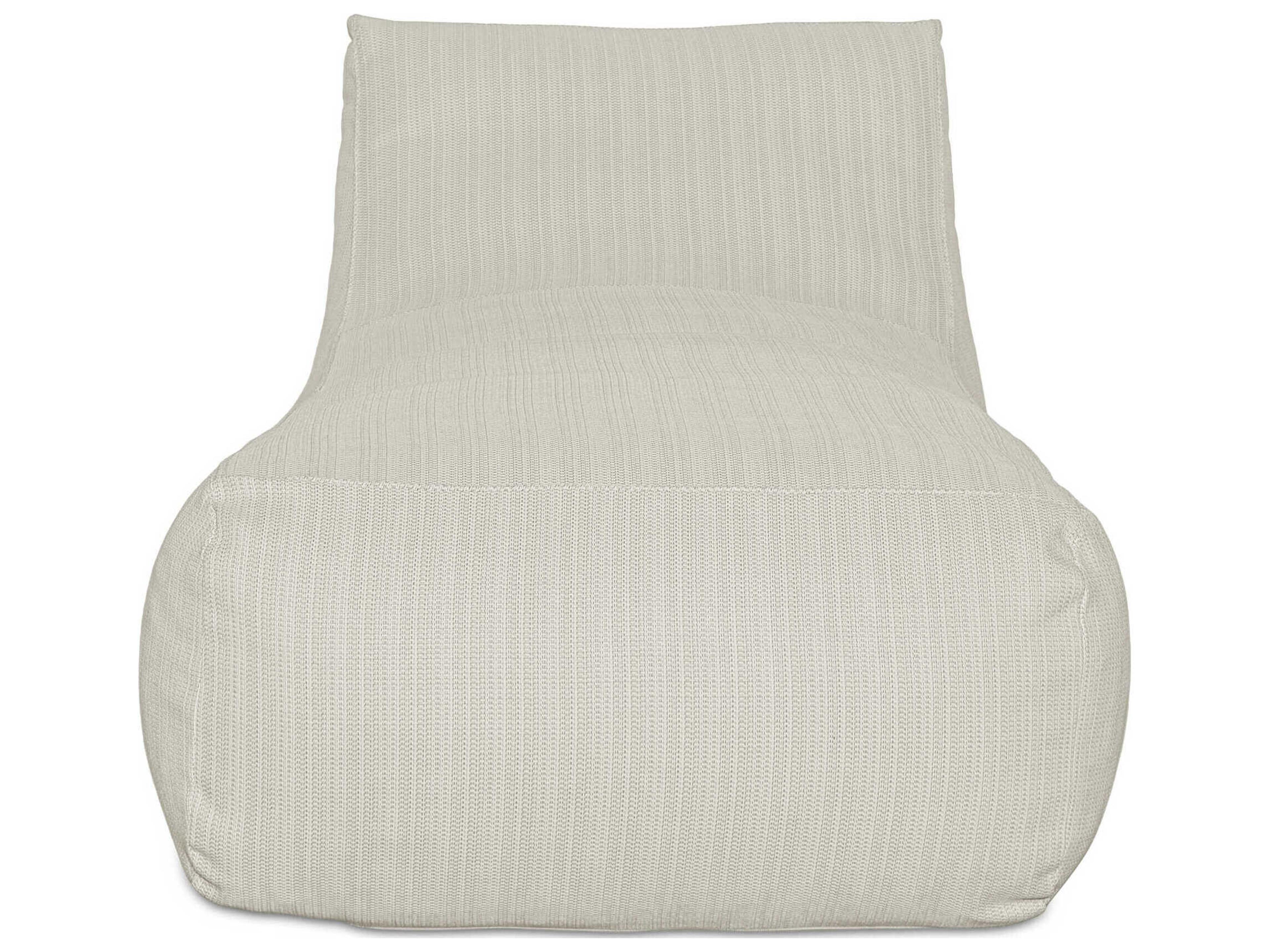 Moe's Home Outdoor Lirio Cream Fabric Cushion Chaise Lounge