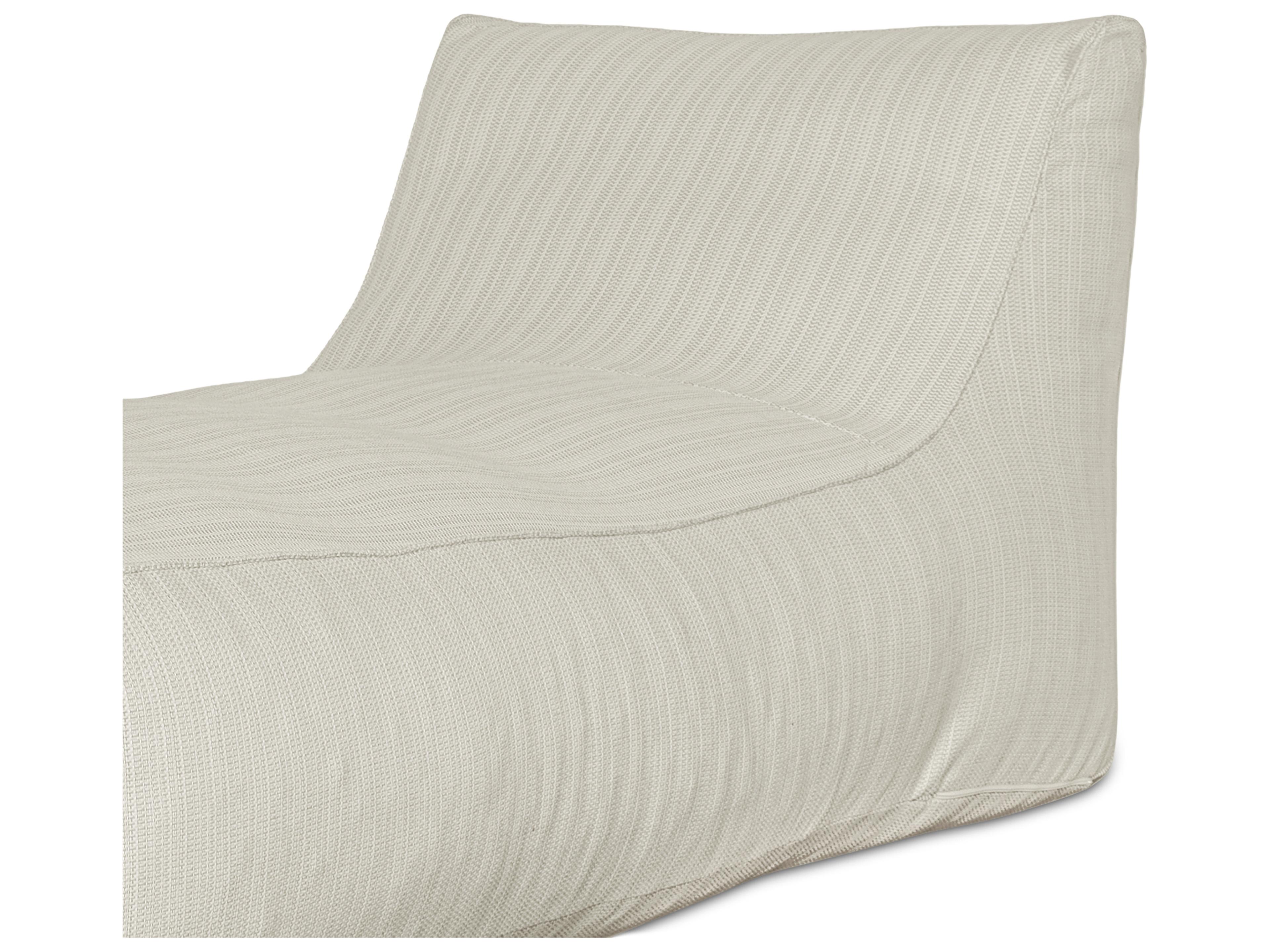 Moe's Home Outdoor Lirio Cream Fabric Cushion Chaise Lounge