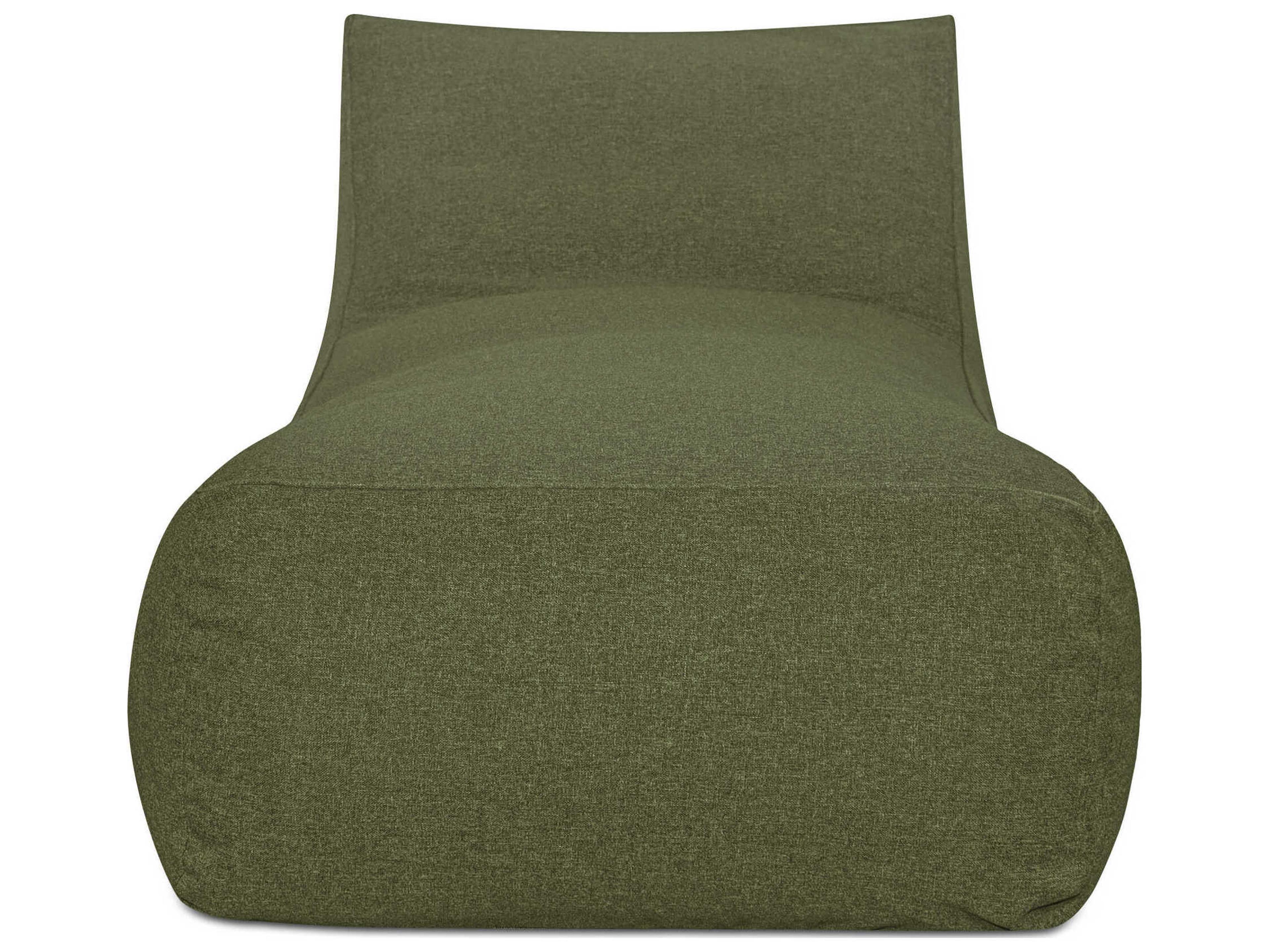 Moe's Home Outdoor Lirio Green Fabric Cushion Chaise Lounge