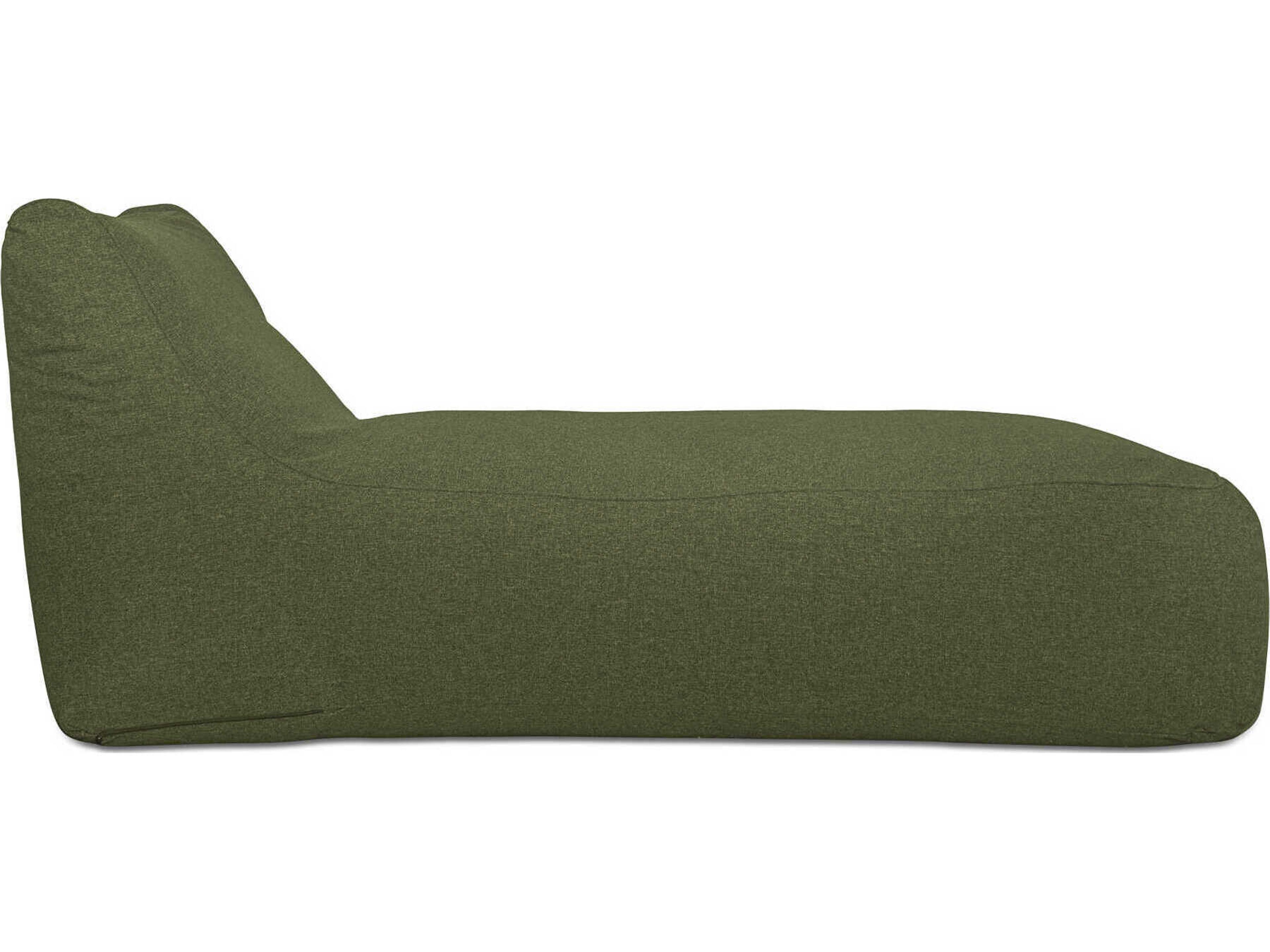Moe's Home Outdoor Lirio Green Fabric Cushion Chaise Lounge