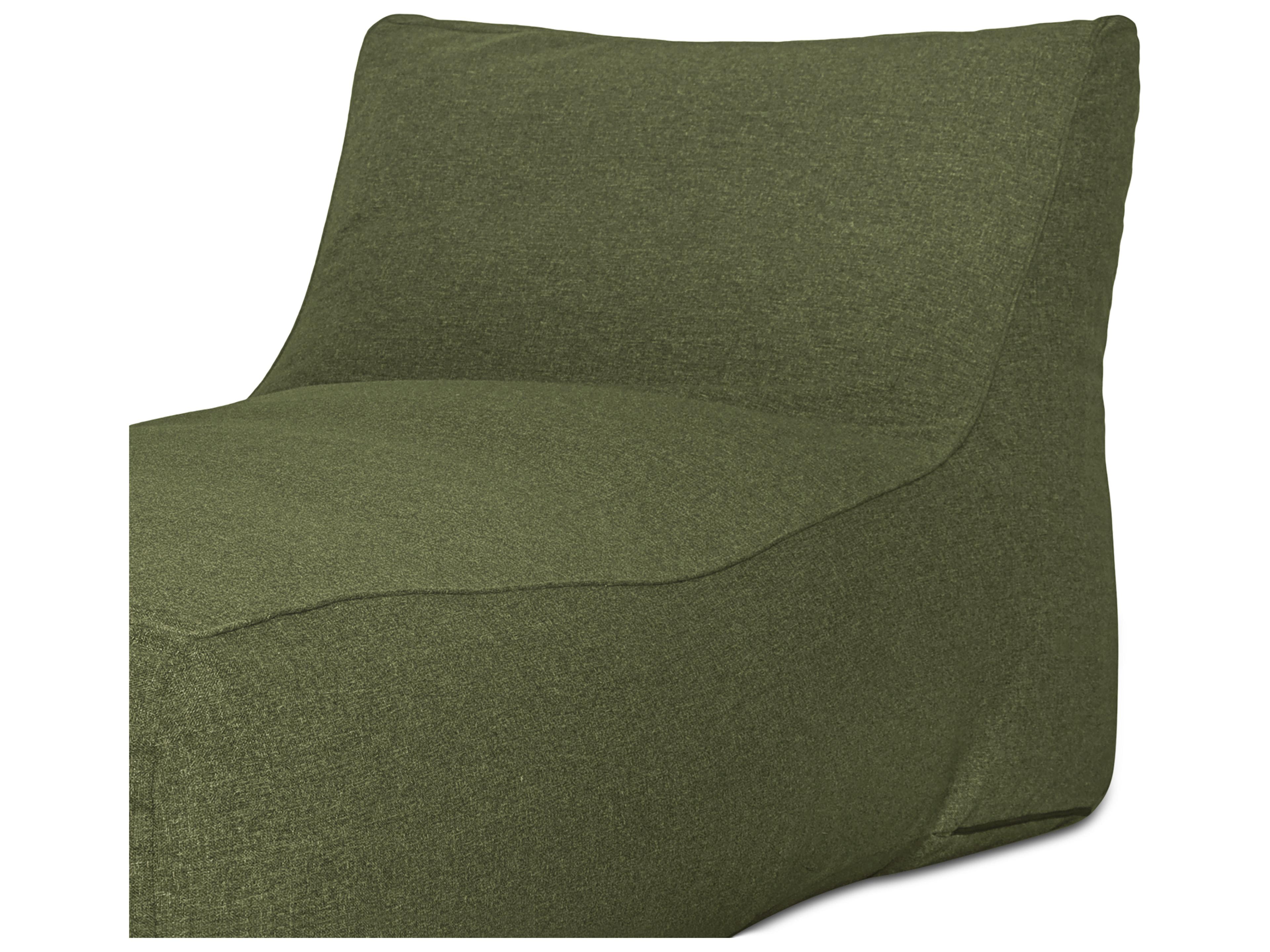 Moe's Home Outdoor Lirio Green Fabric Cushion Chaise Lounge